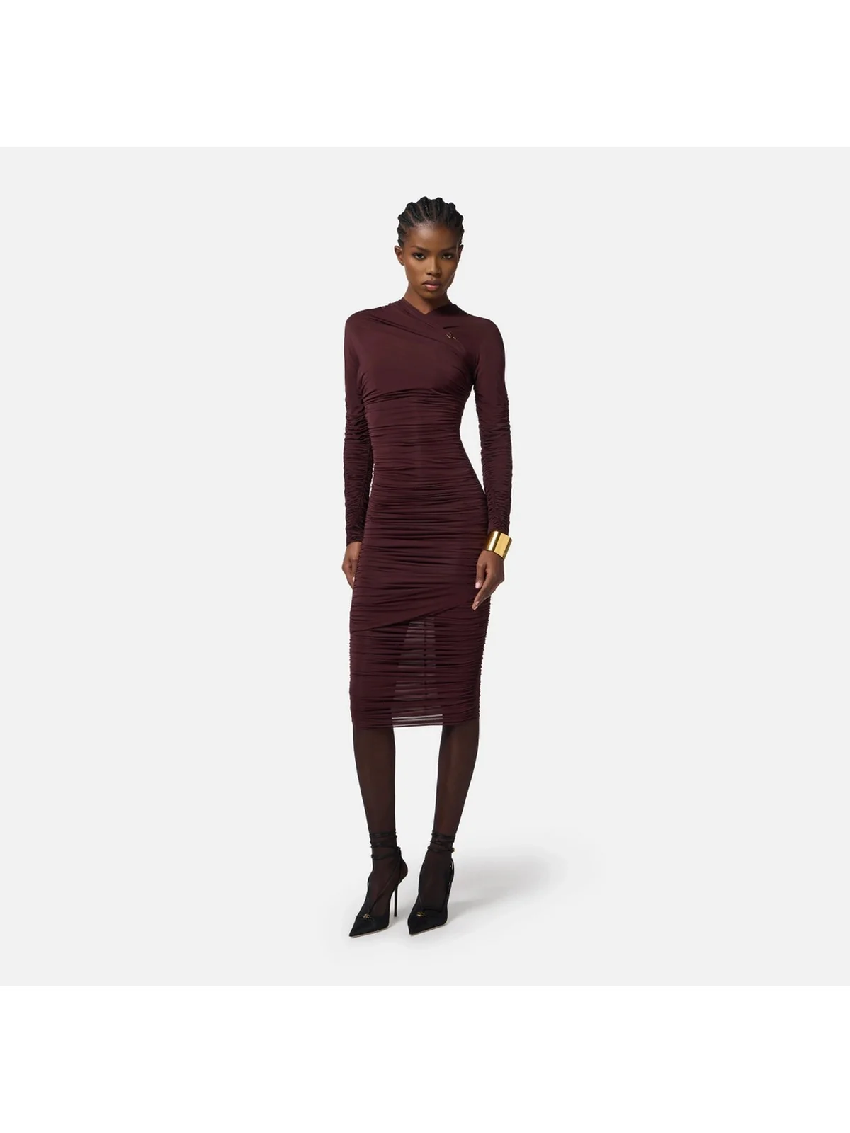 ELISABETTA FRANCHI Abito Donna AB88857E2 EA4 MERLOT - Image 2
