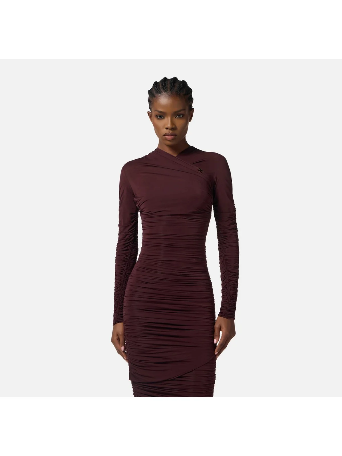 ELISABETTA FRANCHI Abito Donna AB88857E2 EA4 MERLOT - Image 3