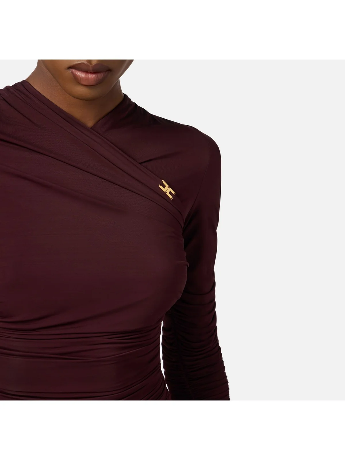 ELISABETTA FRANCHI Abito Donna AB88857E2 EA4 MERLOT - Image 4
