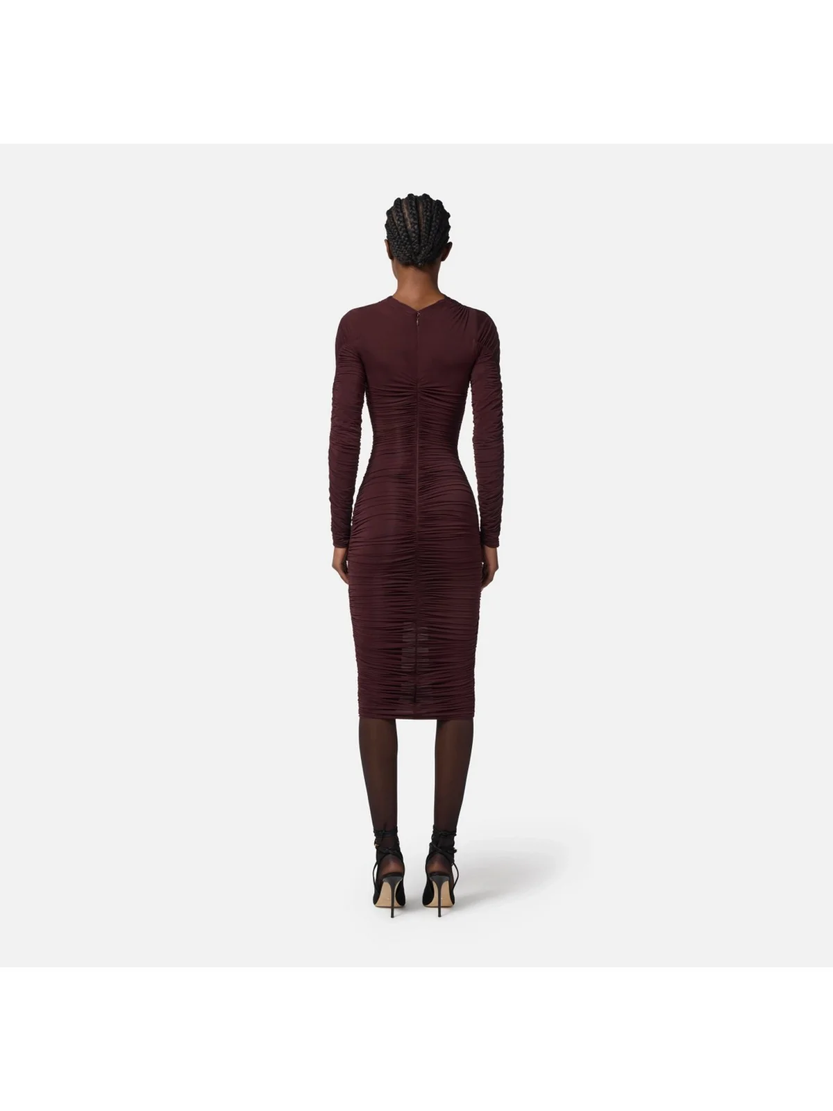 ELISABETTA FRANCHI Abito Donna AB88857E2 EA4 MERLOT - Image 5