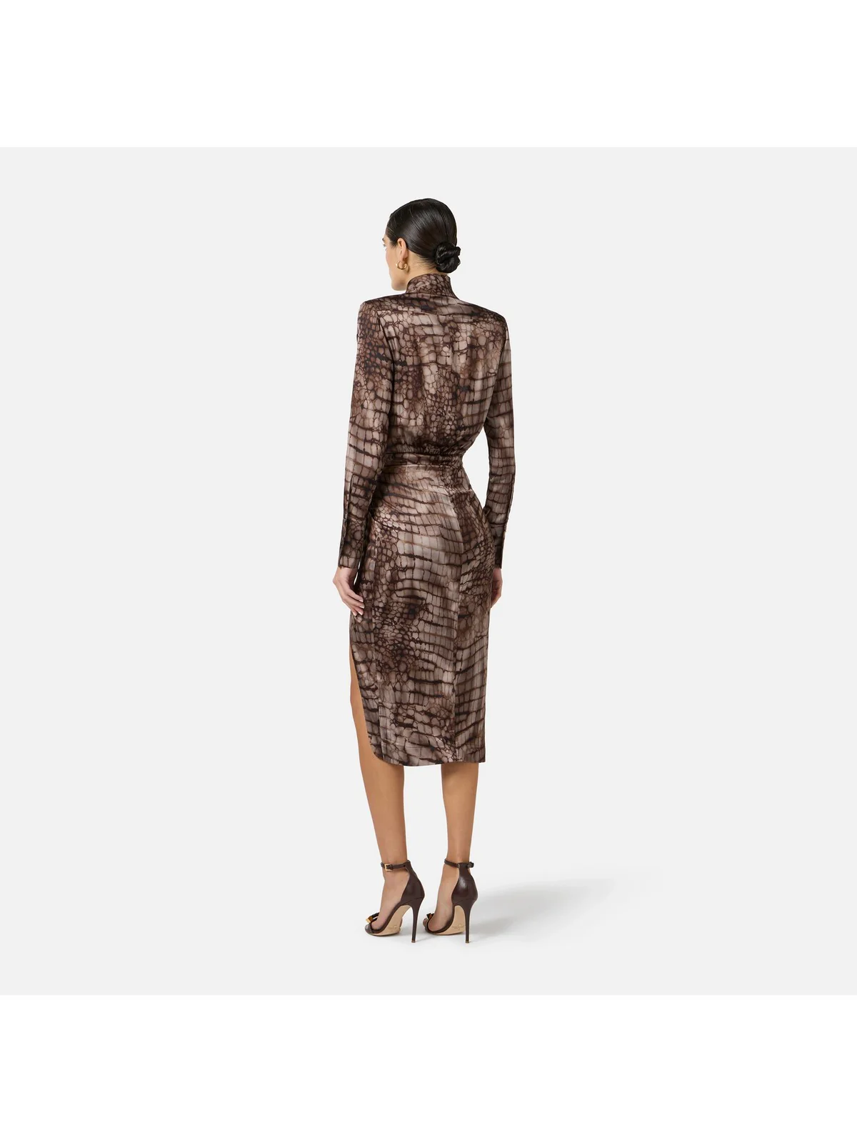 ELISABETTA FRANCHI Abito Donna  AB89261E2 644 CACAO - Image 3