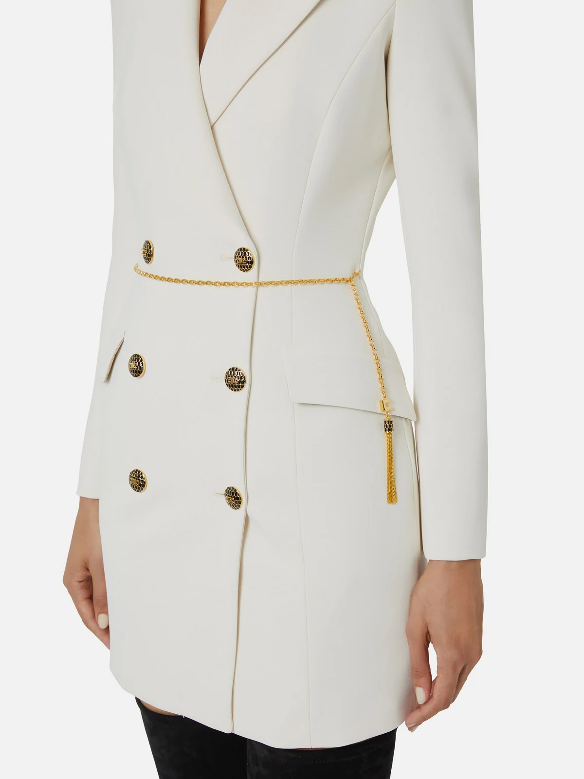 ELISABETTA FRANCHI Abito Donna  AB89657E2 DZ9 MILK - Image 3