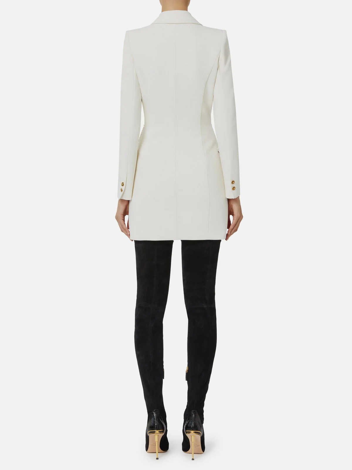 ELISABETTA FRANCHI Abito Donna  AB89657E2 DZ9 MILK - Image 4