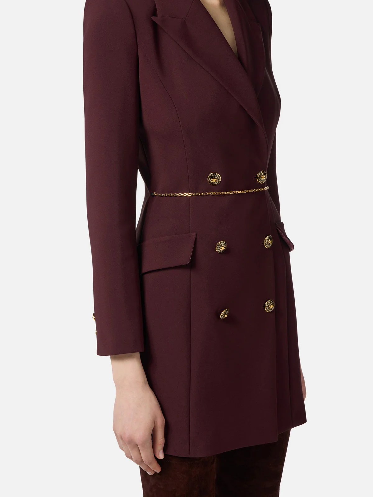 ELISABETTA FRANCHI Abito Donna  AB89657E2 EA4 MERLOT - Image 4
