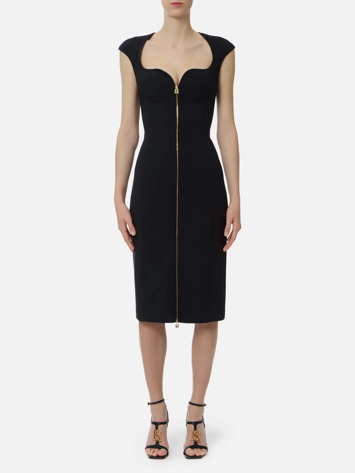 ELISABETTA FRANCHI Abito Donna  AB90061E2 110 Nero - Image 4