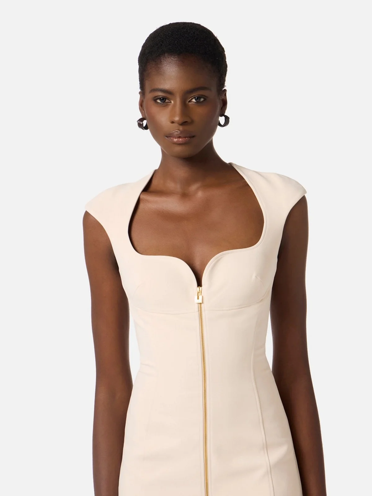 ELISABETTA FRANCHI Abito Donna  AB90061E2 193 BURRO - Image 4