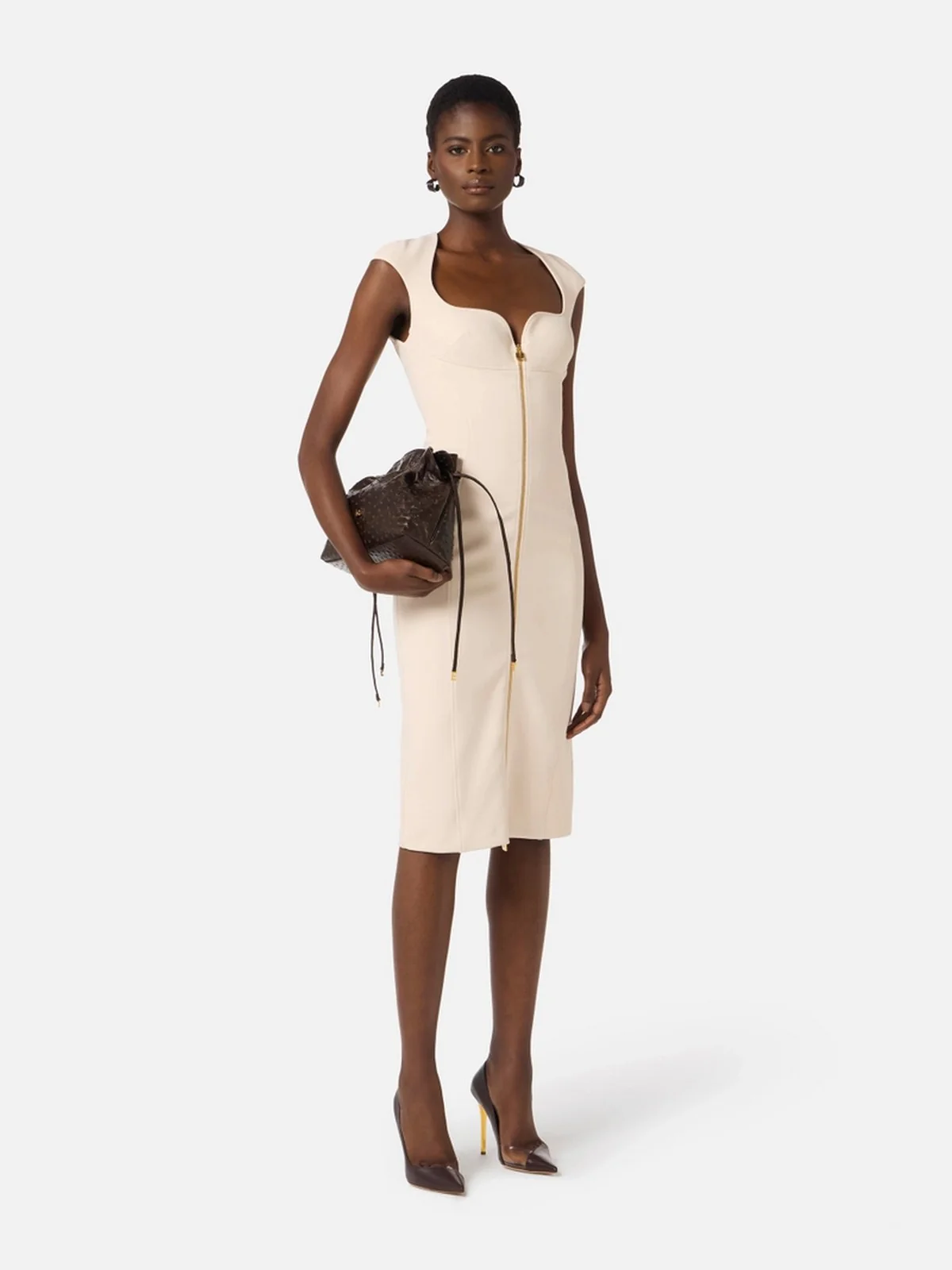 ELISABETTA FRANCHI Abito Donna  AB90061E2 193 BURRO - Image 5