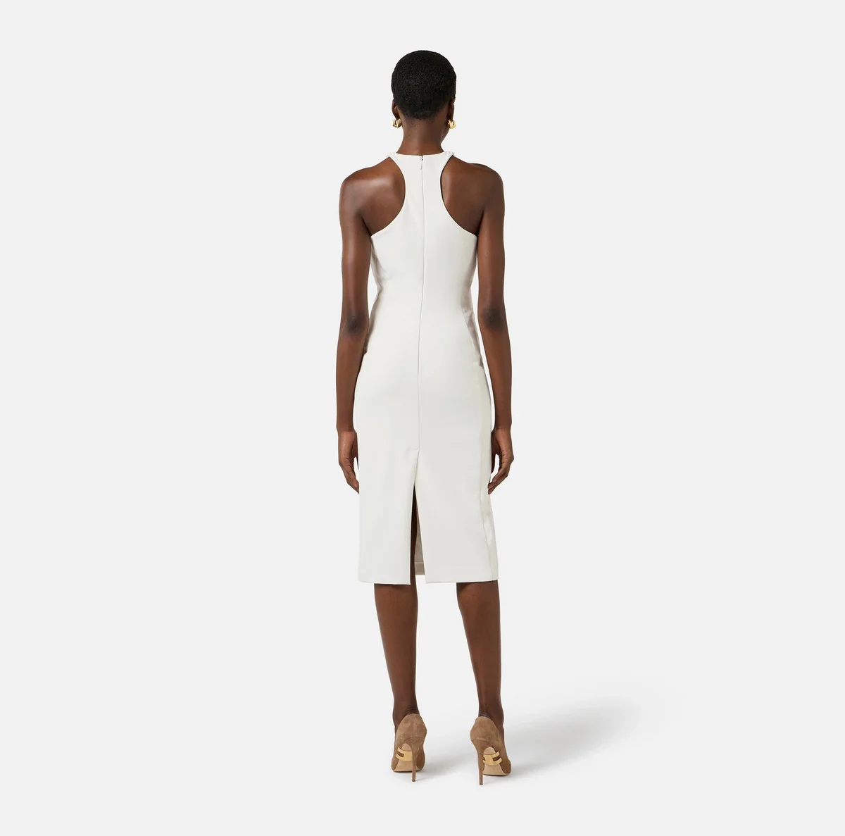 ELISABETTA FRANCHI Abito Donna  AB91761E2 360 Avorio - Image 3