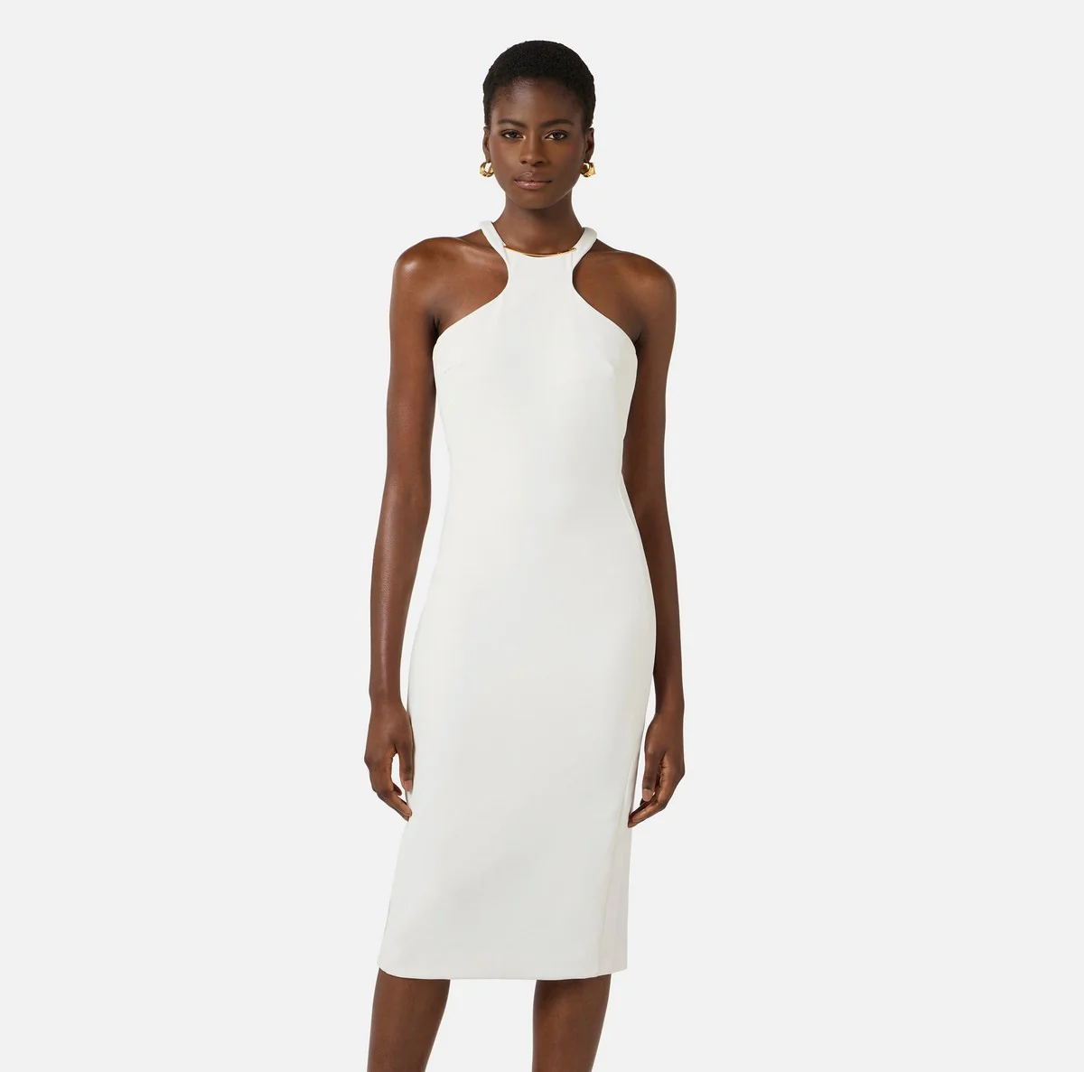 ELISABETTA FRANCHI Abito Donna  AB91761E2 360 Avorio - Image 5