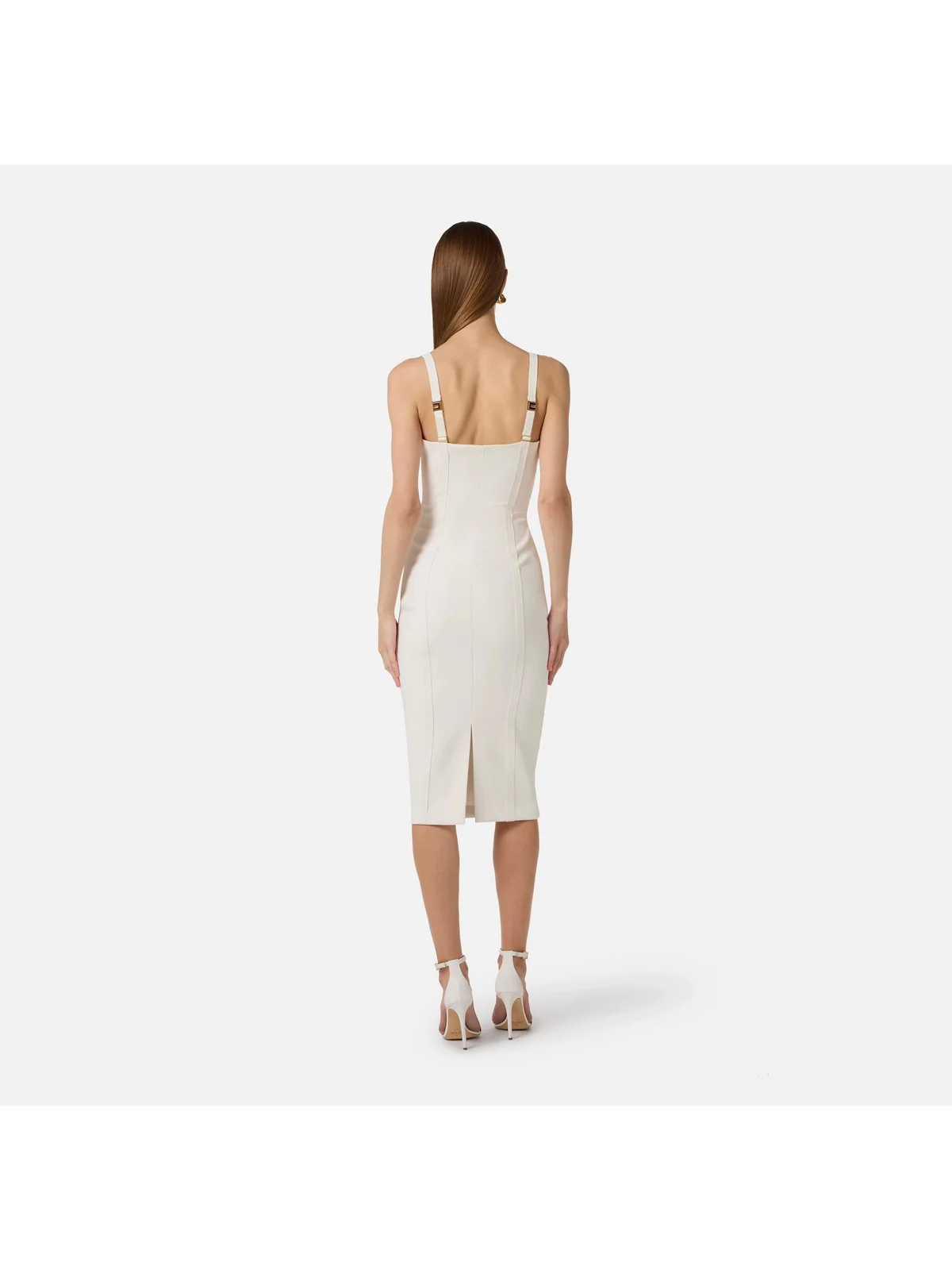 ELISABETTA FRANCHI Abito Donna  AB91861E2 360 Avorio - Image 3