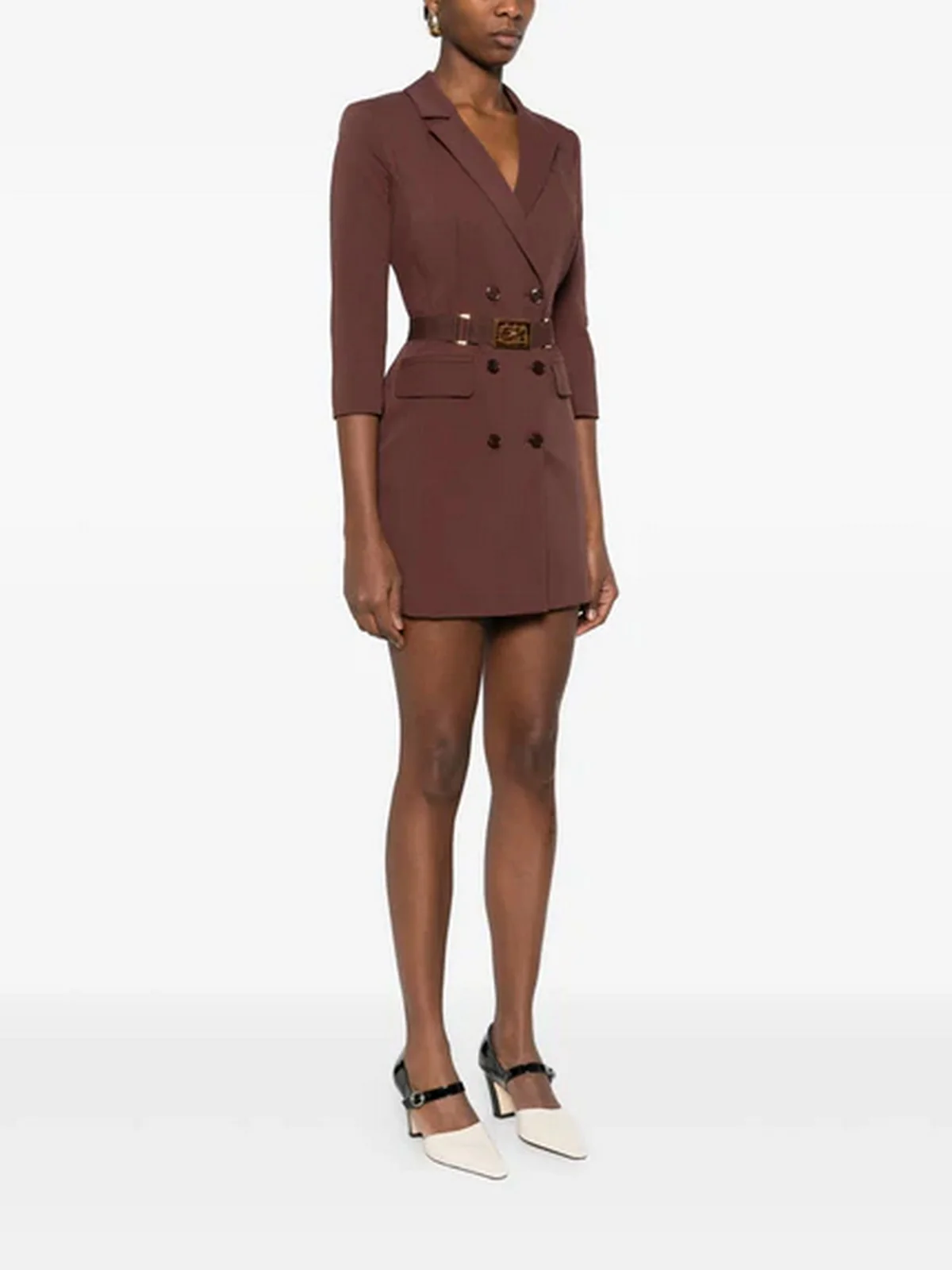 ELISABETTA FRANCHI Abito Donna  AB91961E2 644 CACAO - Image 3