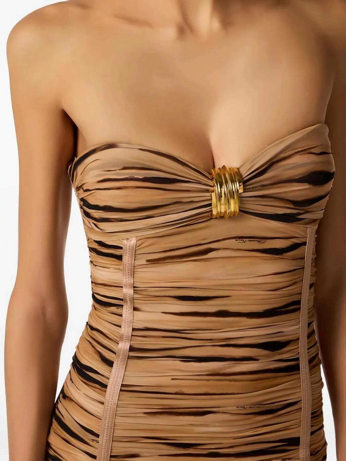 ELISABETTA FRANCHI Abito Donna  AB94562E2 470 CAMMELLO - Image 2