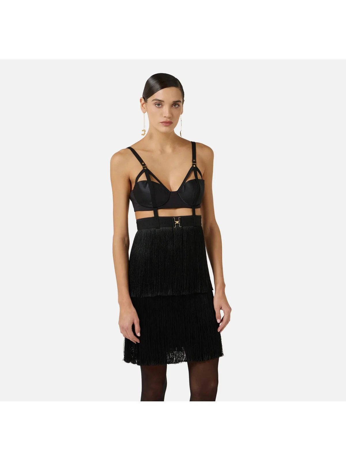 ELISABETTA FRANCHI Abito Donna  AB96662E2 110 Nero - Image 3