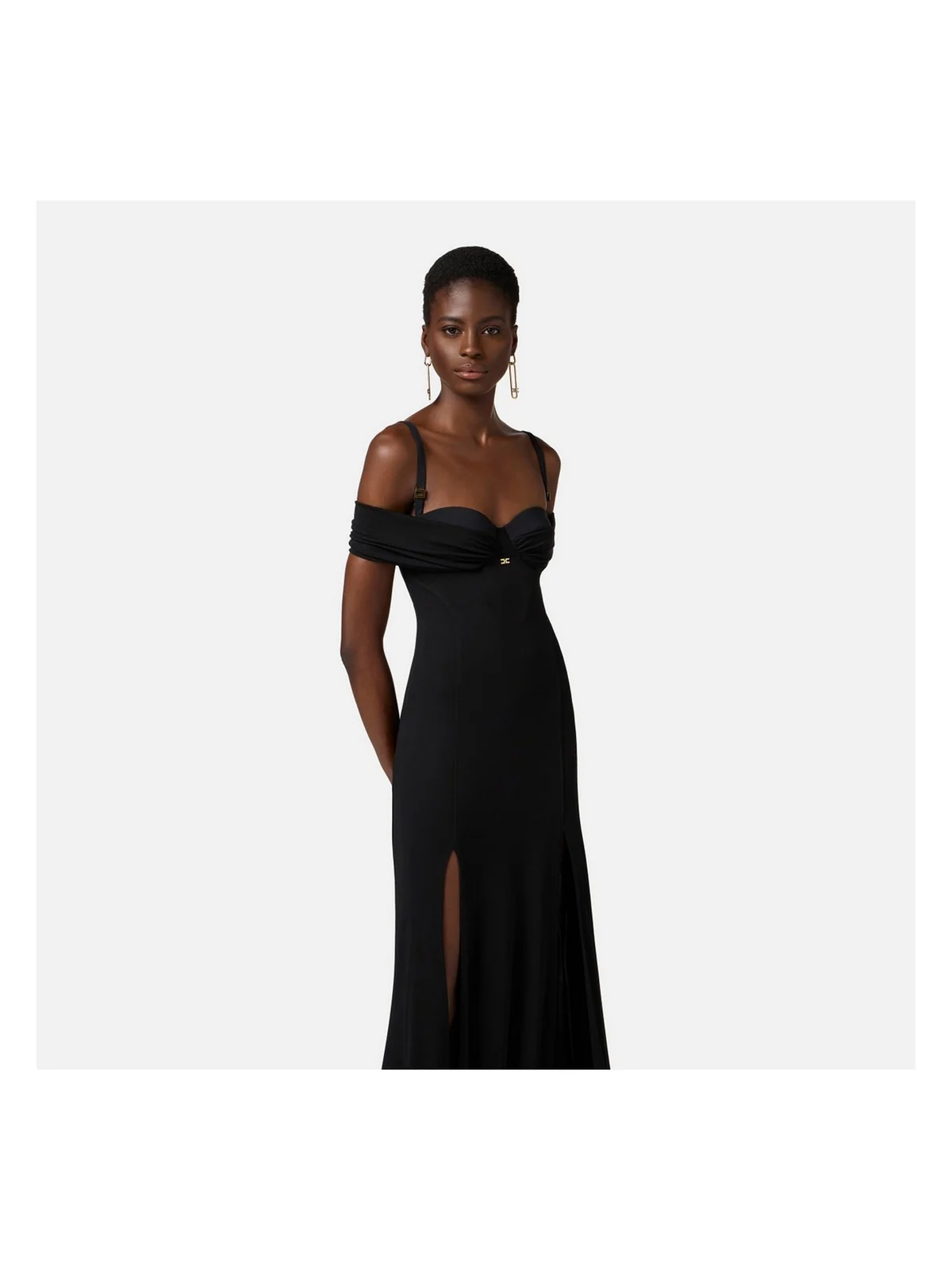 ELISABETTA FRANCHI Abito Donna  ABR0851E2-110 Nero - Image 3