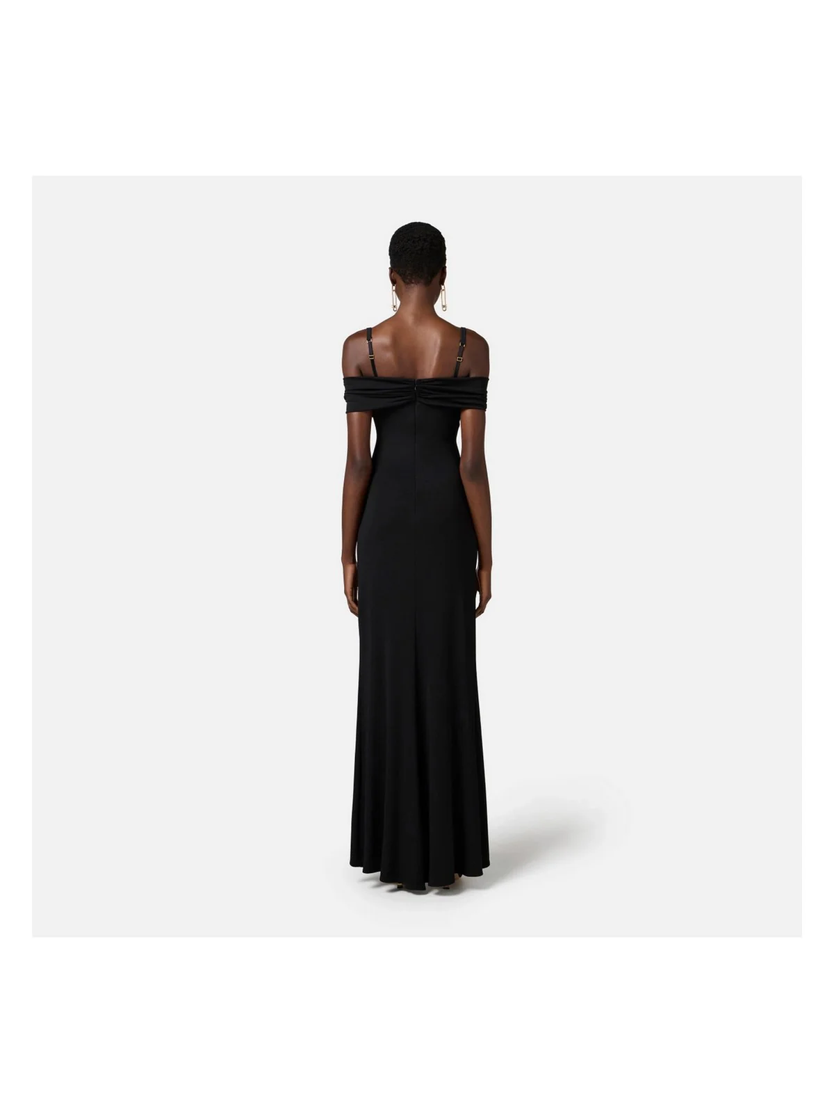ELISABETTA FRANCHI Abito Donna  ABR0851E2-110 Nero - Image 5