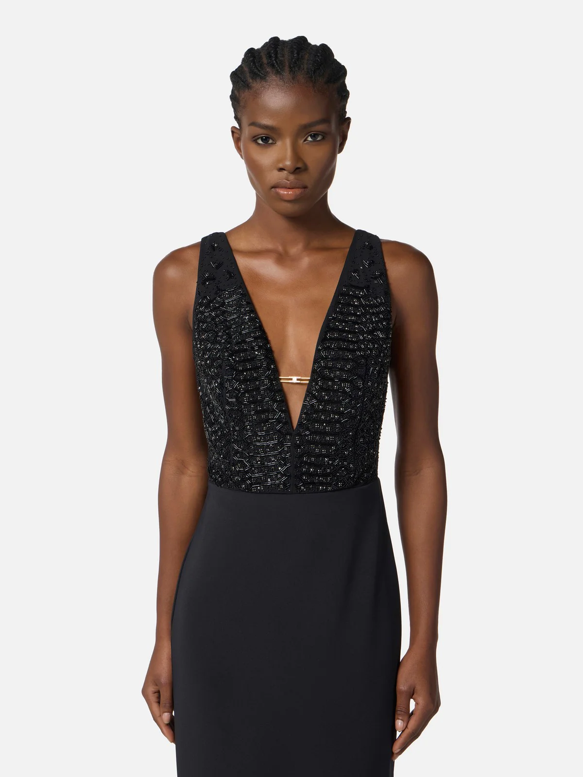 ELISABETTA FRANCHI Abito Donna  ABR2457E2 110 Nero - Image 3