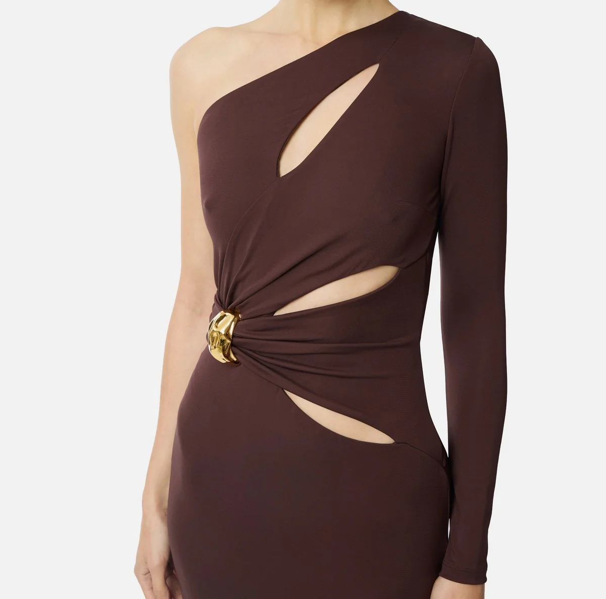 ELISABETTA FRANCHI Abito Donna  ABR2561E2 644 CACAO - Image 6