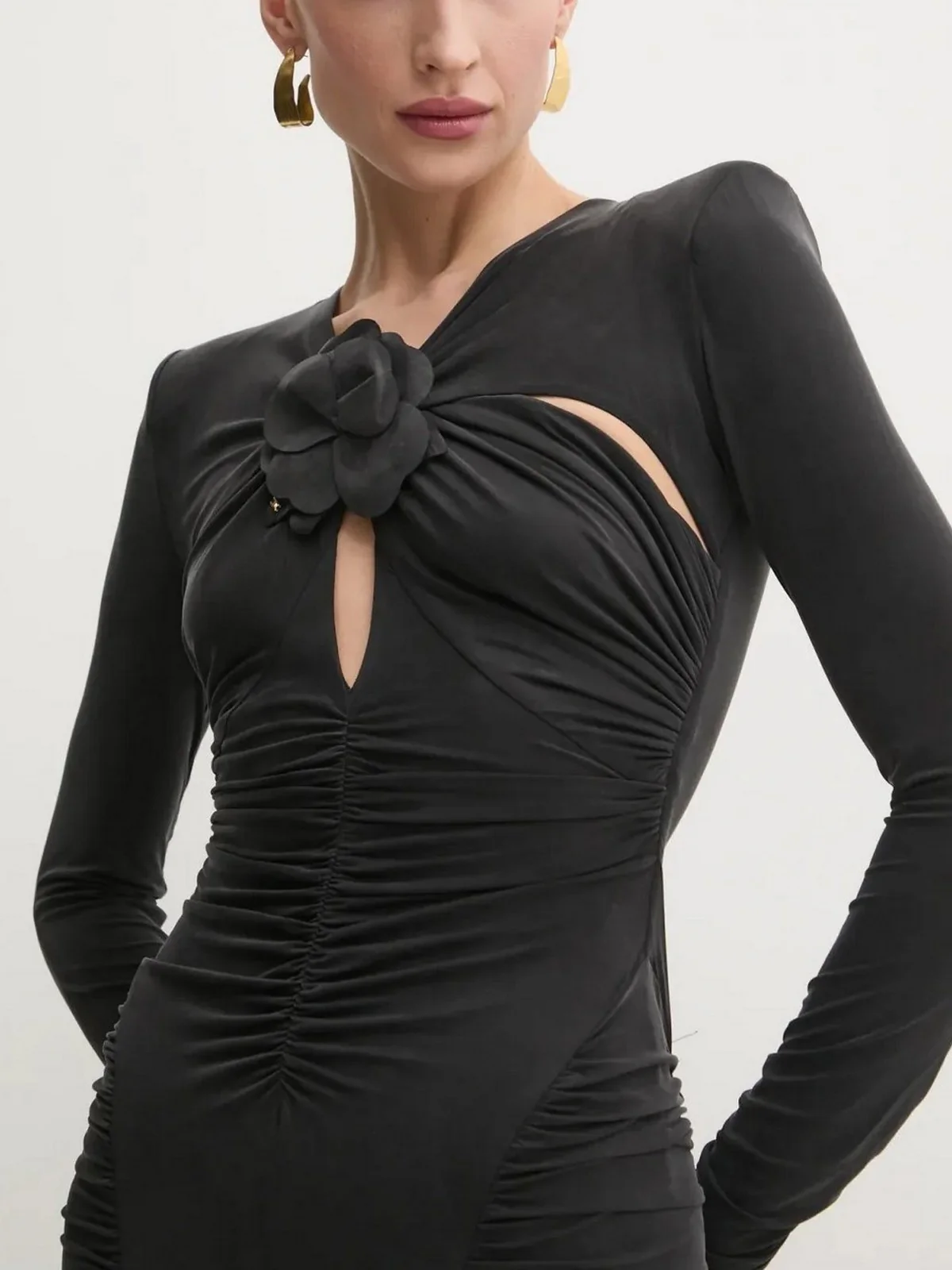 ELISABETTA FRANCHI Abito Donna  ABR3251E2-110 Nero - Image 3