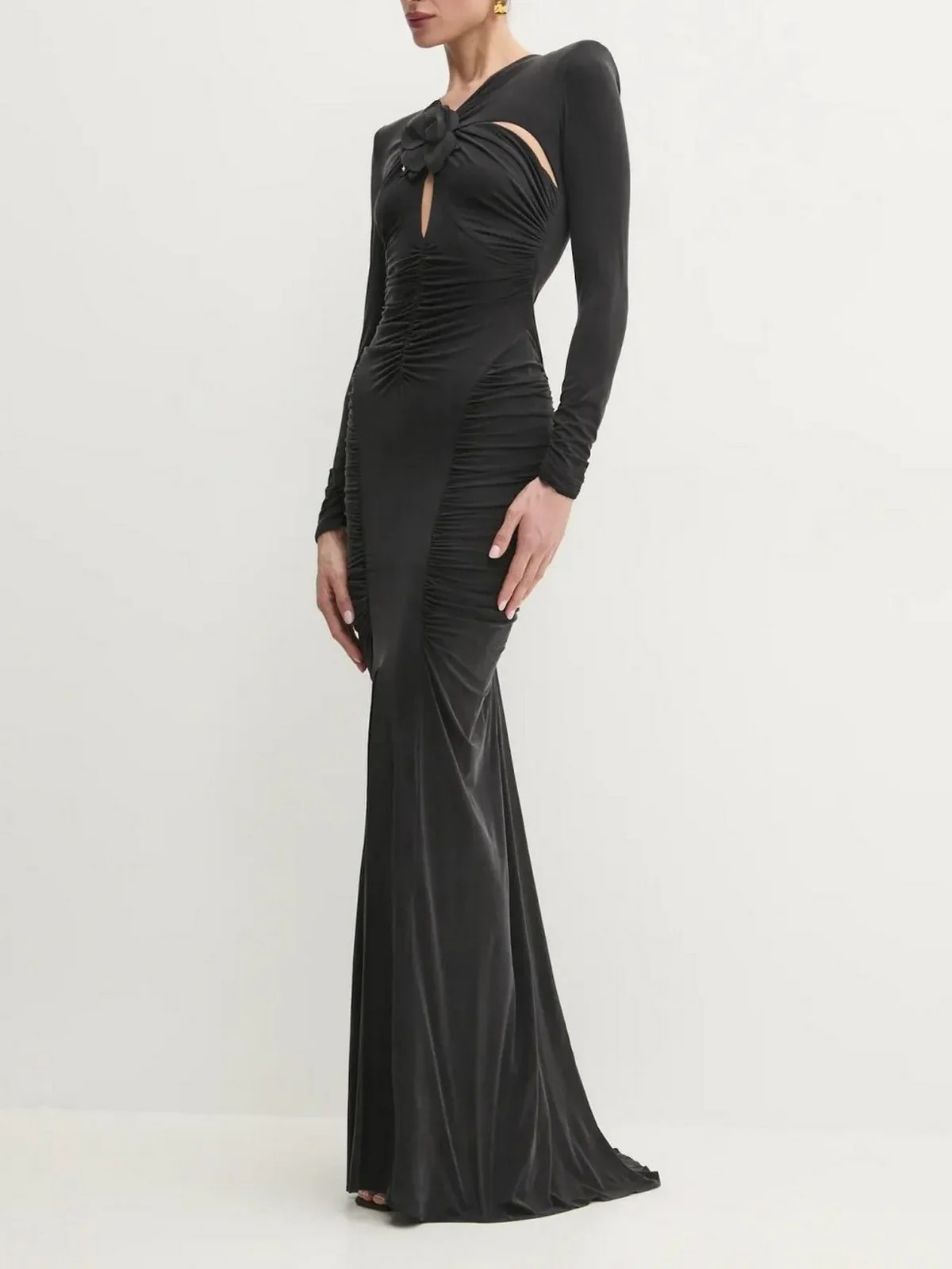 ELISABETTA FRANCHI Abito Donna  ABR3251E2-110 Nero - Image 4
