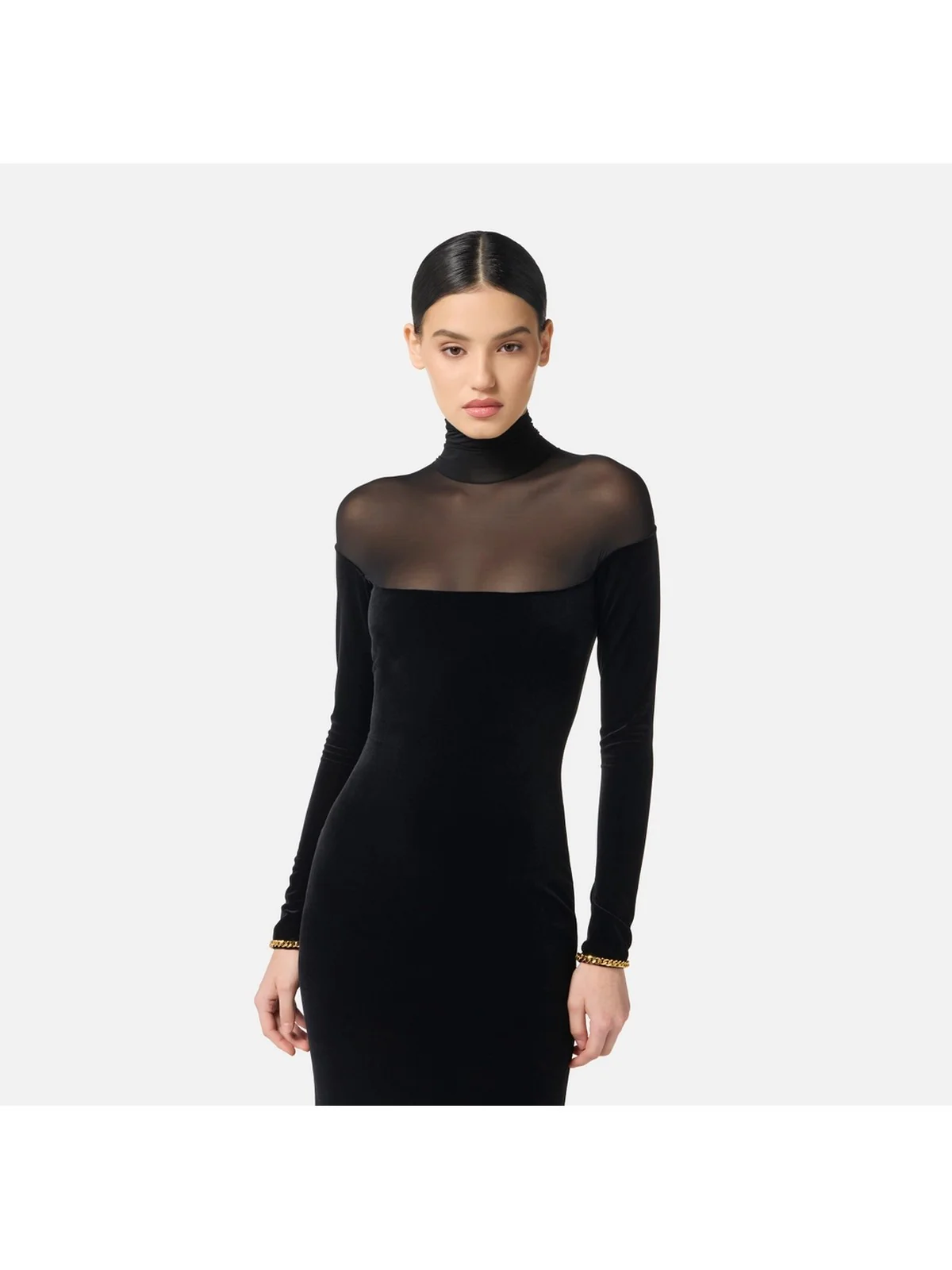ELISABETTA FRANCHI Abito Donna  ABR4257E2 110 Nero - Image 4
