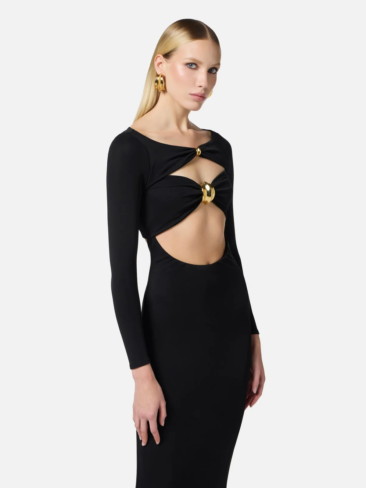 ELISABETTA FRANCHI Abito Donna  ABR5952E2-110 Nero - Image 3