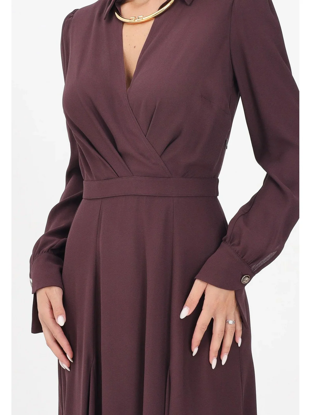 ELISABETTA FRANCHI Abito Donna  ABT0356E2 EA4 MERLOT - Image 3