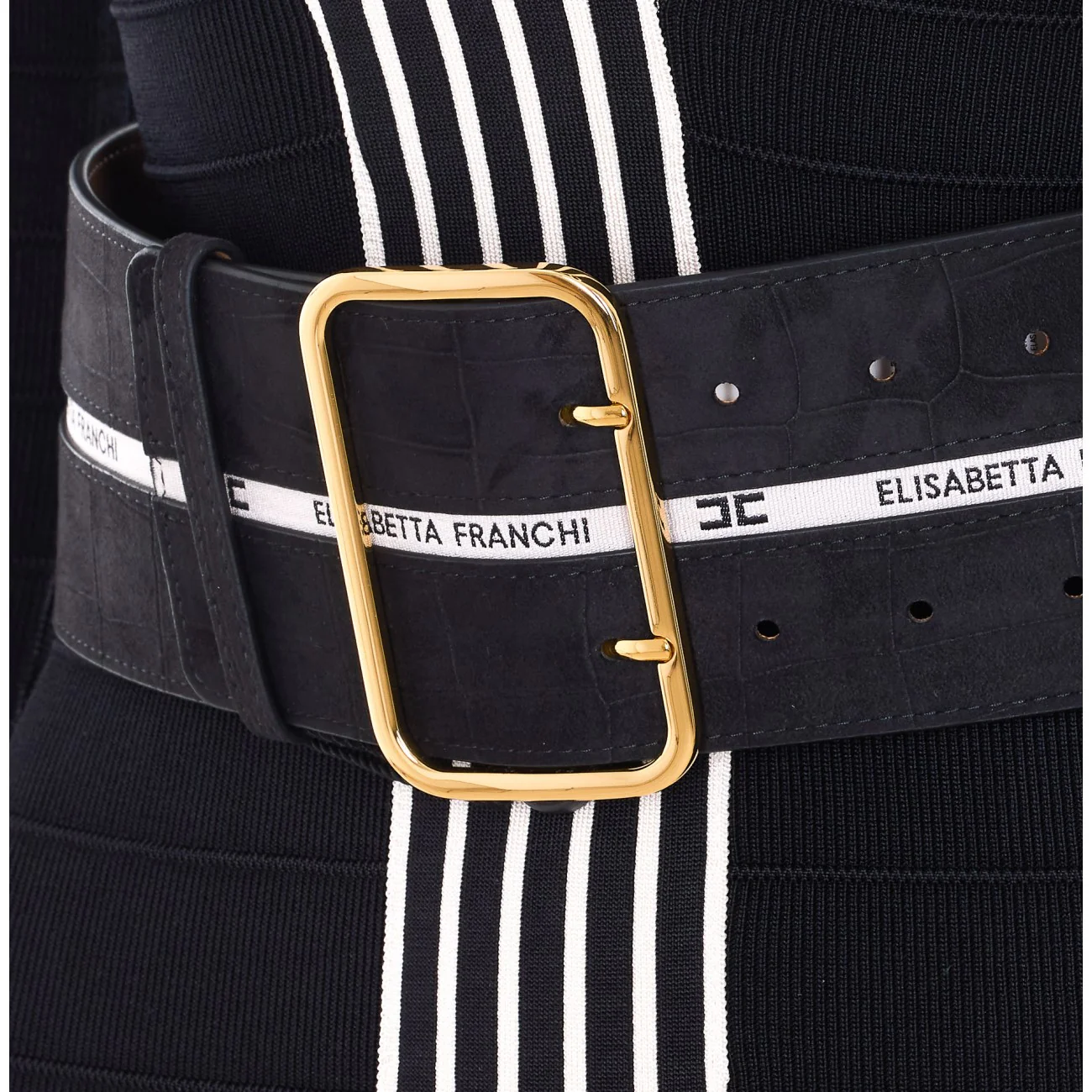 ELISABETTA FRANCHI Abito Donna  AM01S61E2 685 NERO/BURRO - Image 3