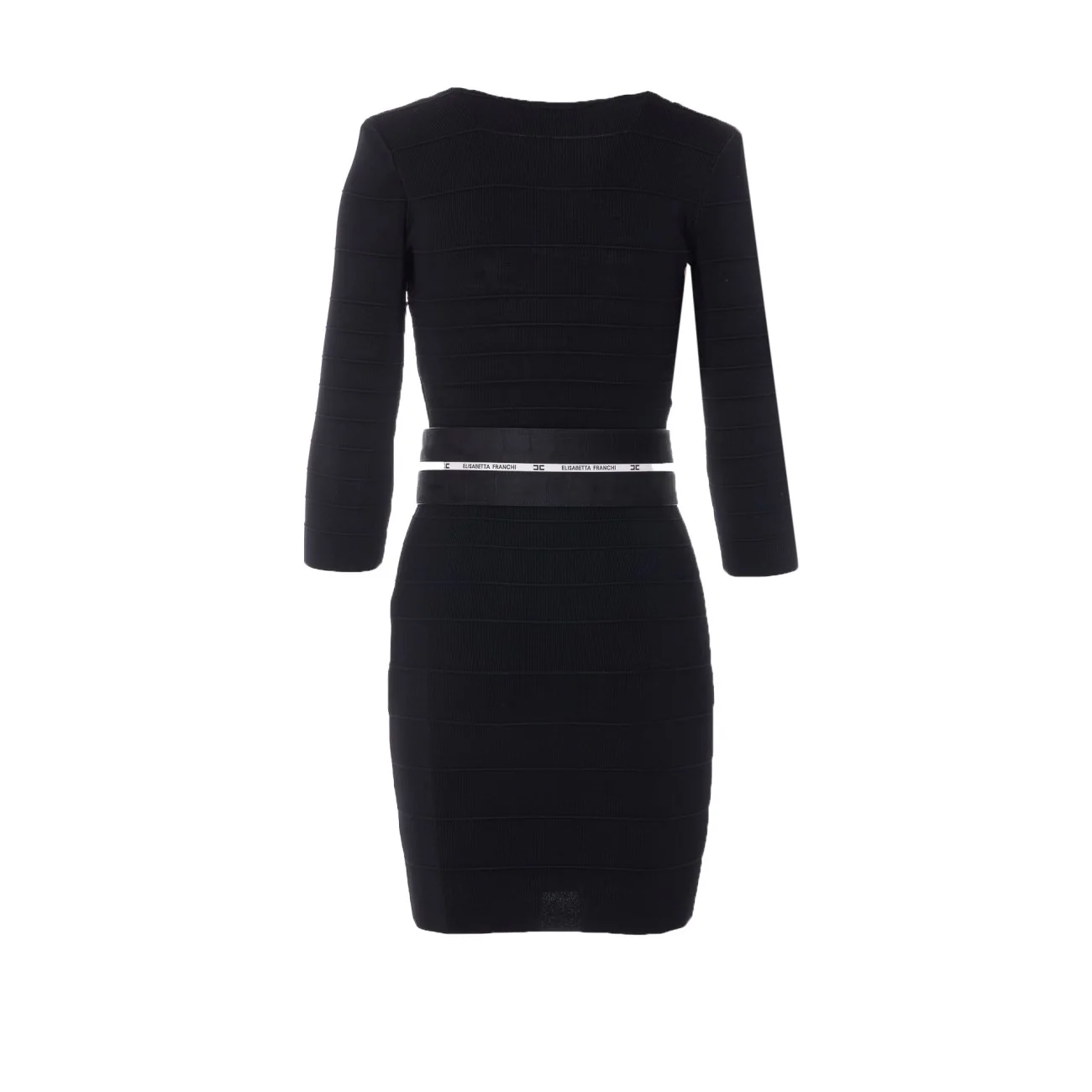 ELISABETTA FRANCHI Abito Donna  AM01S61E2 685 NERO/BURRO - Image 5
