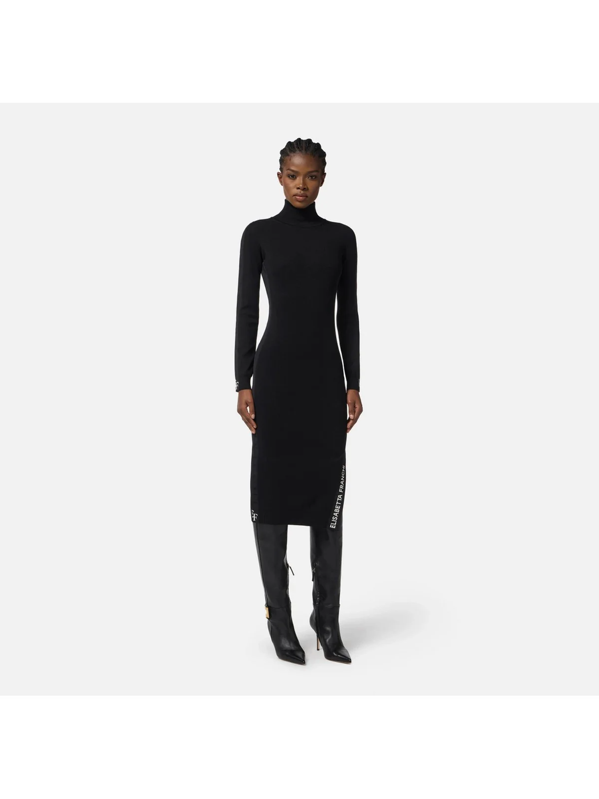 ELISABETTA FRANCHI Abito Donna  AM03S56E2 EF3 NERO/MILK - Image 2