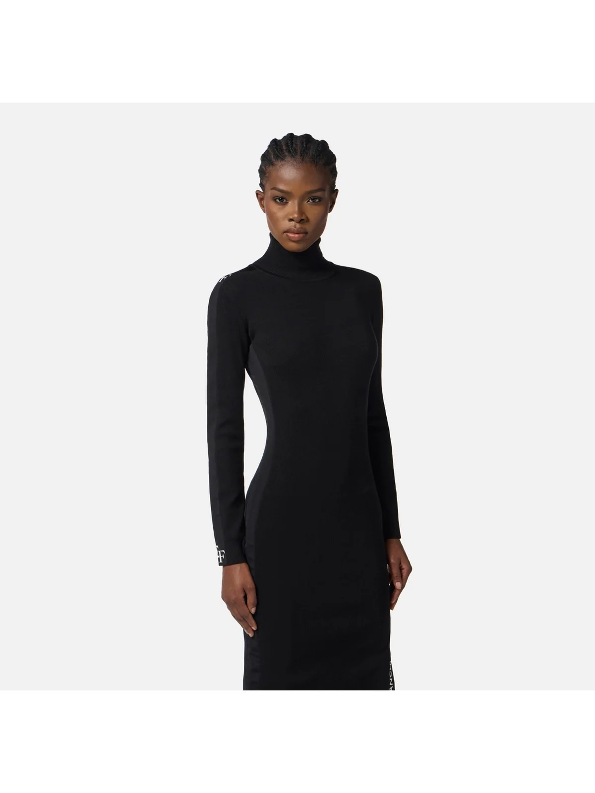 ELISABETTA FRANCHI Abito Donna  AM03S56E2 EF3 NERO/MILK - Image 3