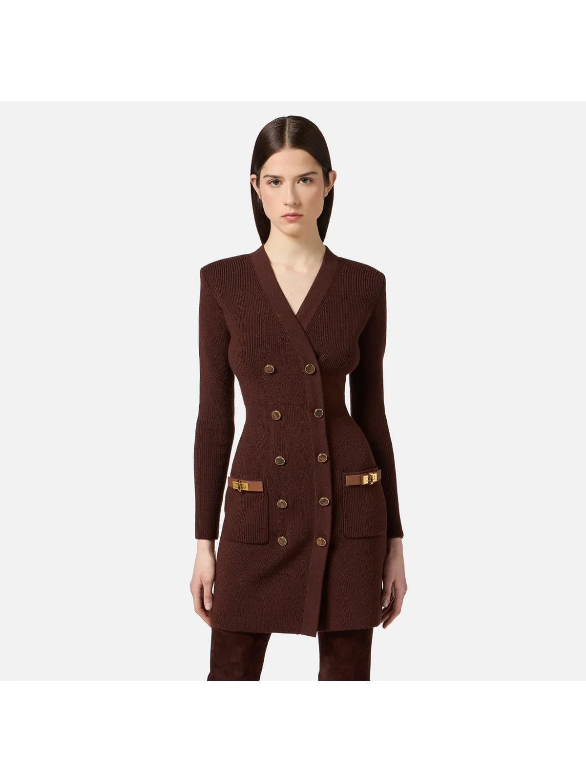 ELISABETTA FRANCHI Abito Donna  AM04S56E2 EA3 COFFEE - Image 3