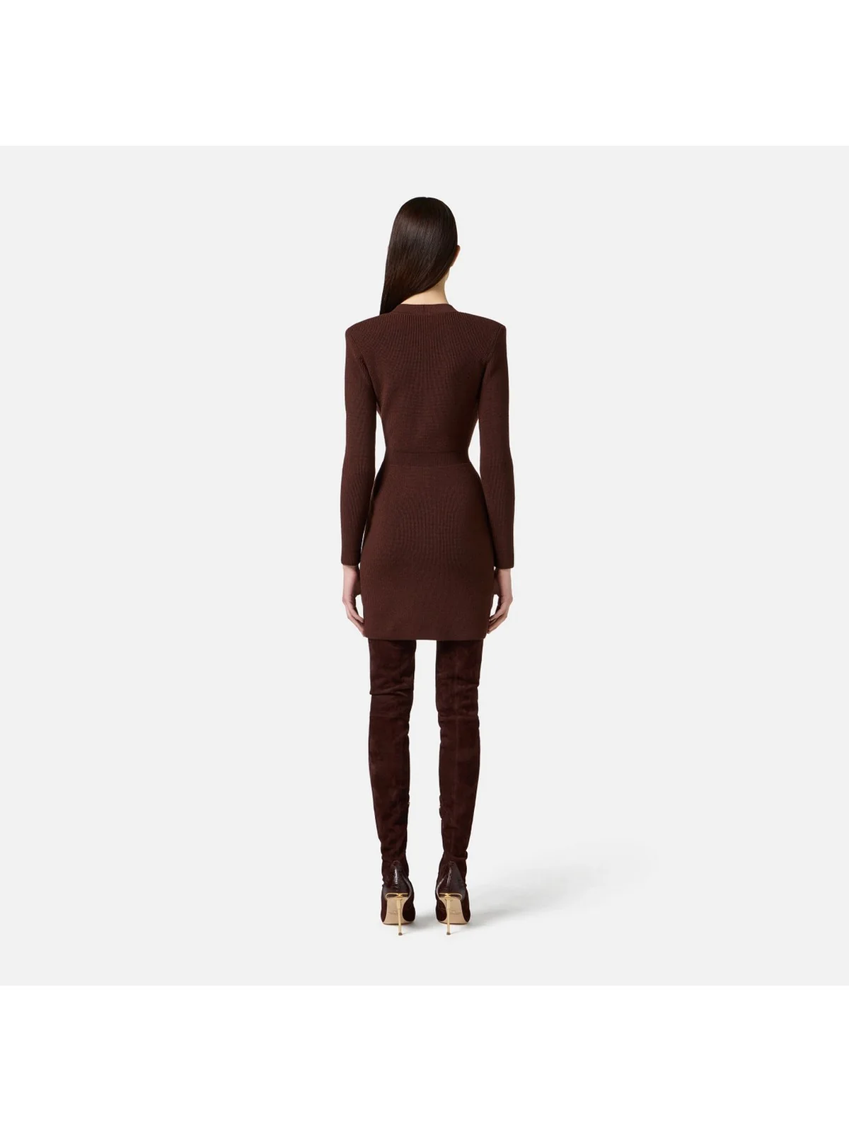 ELISABETTA FRANCHI Abito Donna  AM04S56E2 EA3 COFFEE - Image 5