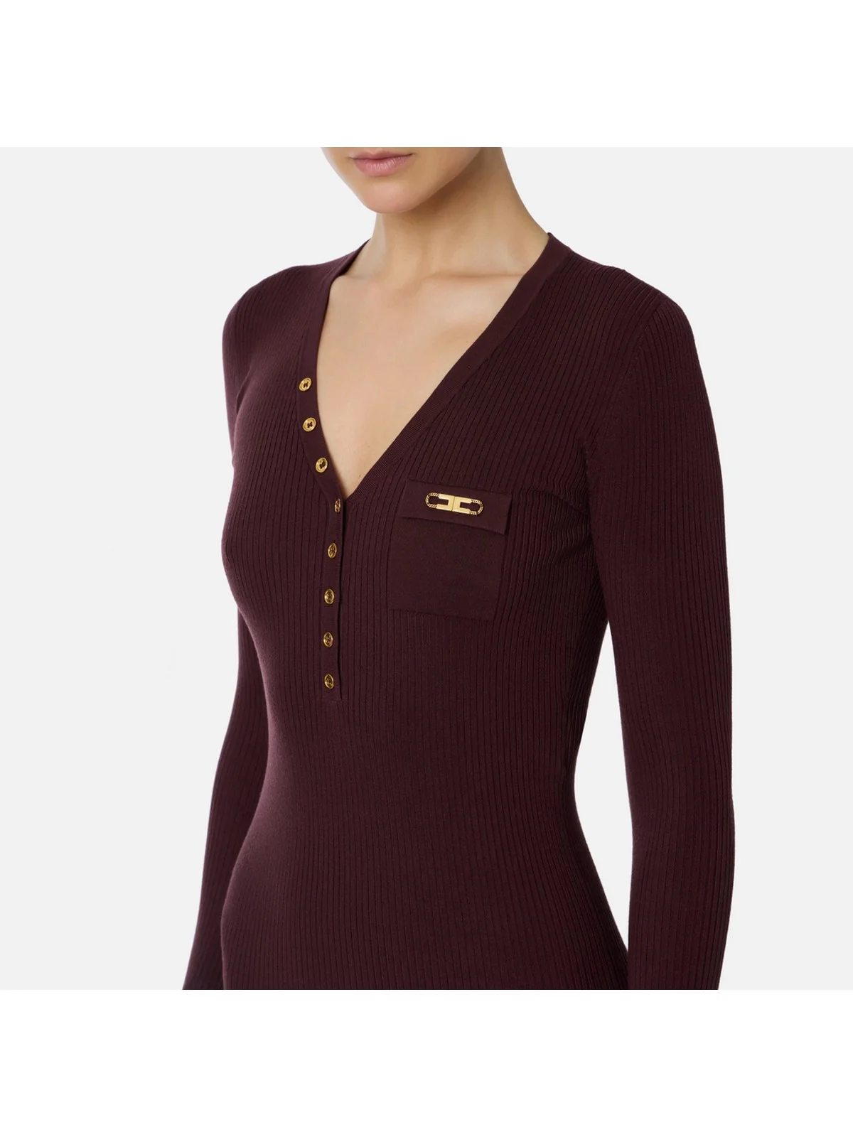 ELISABETTA FRANCHI Abito Donna  AM10B56E2 EA4 MERLOT - Image 3