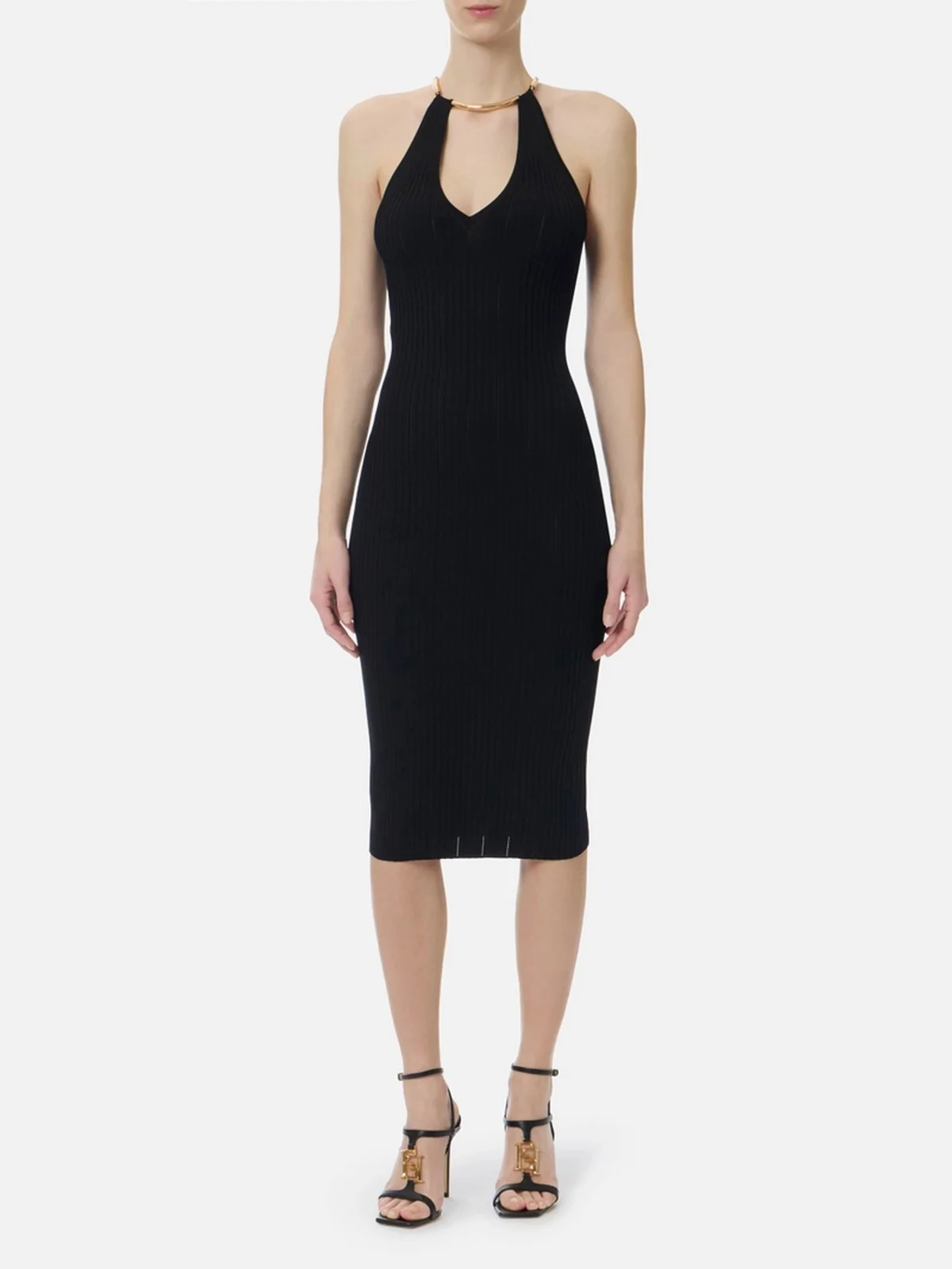 ELISABETTA FRANCHI Abito Donna  AM16S61E2 110 Nero - Image 4