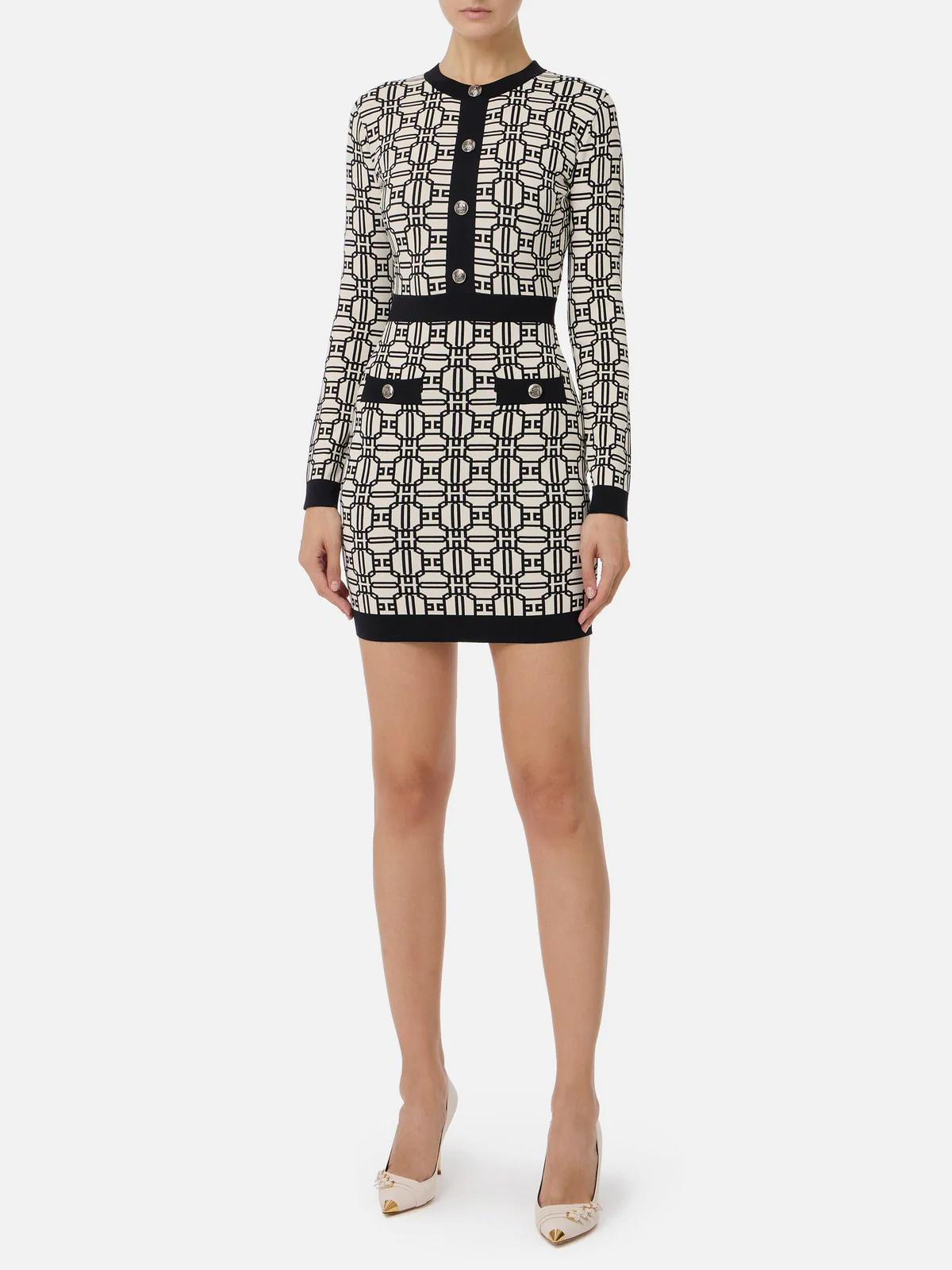 ELISABETTA FRANCHI Abito Donna  AM31B47E2 E84 Bianco - Image 2