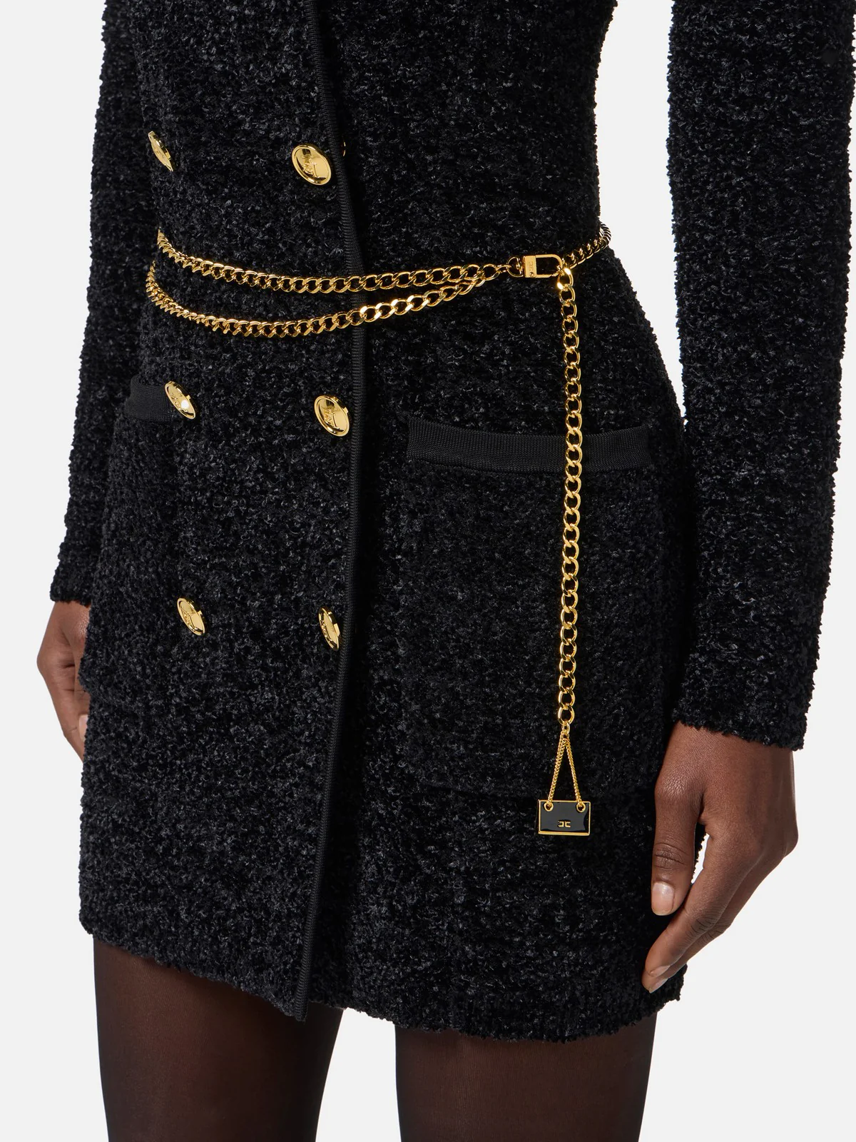ELISABETTA FRANCHI Abito Donna  AM32S57E2 110 Nero - Image 4