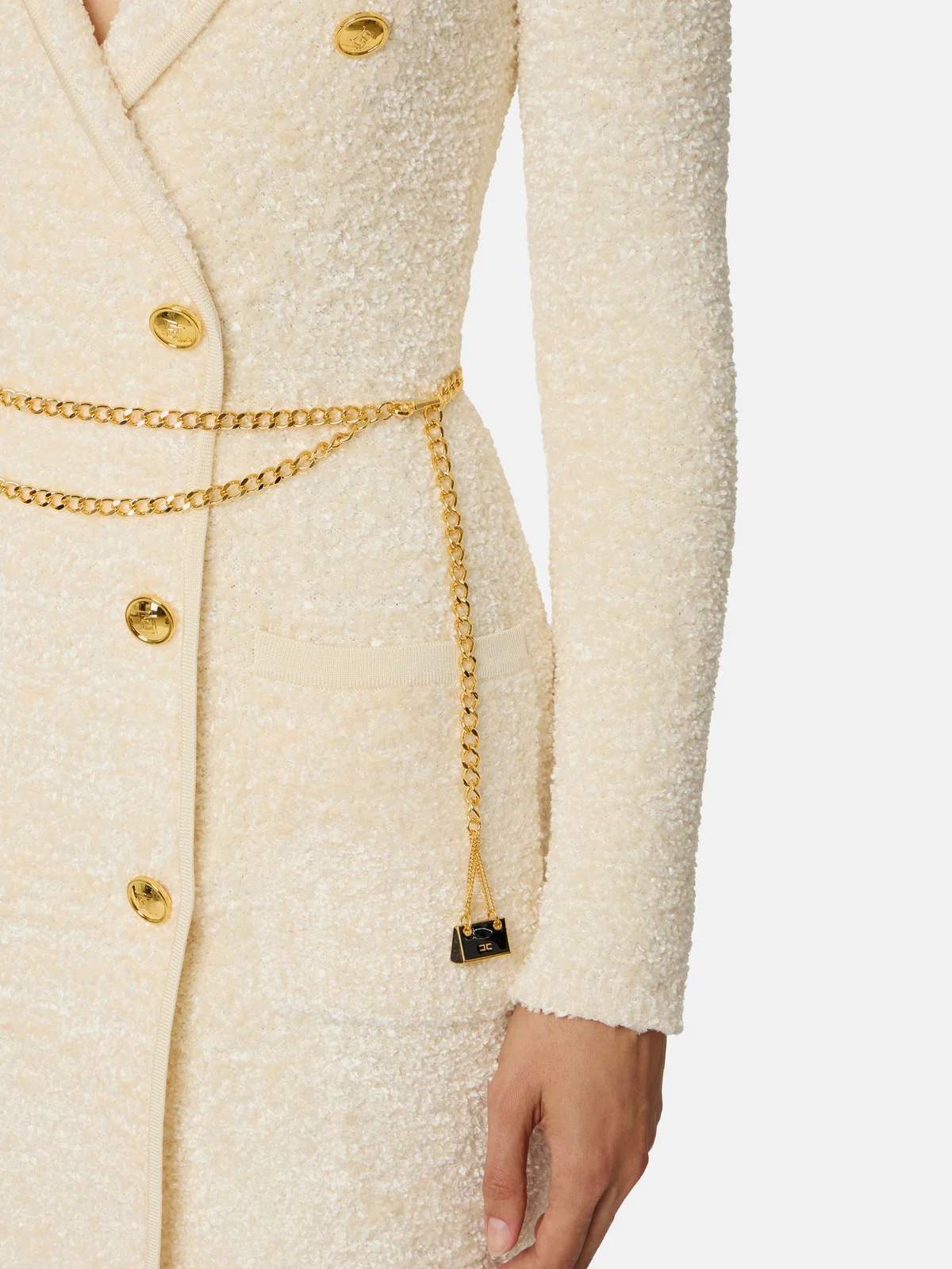 ELISABETTA FRANCHI Abito Donna AM32S57E2 DZ9 MILK - Image 3