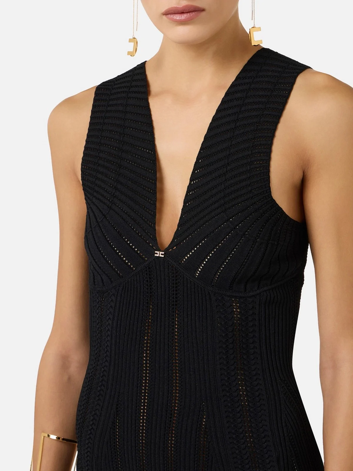 ELISABETTA FRANCHI Abito Donna  AM36B62E2 110 Nero - Image 3