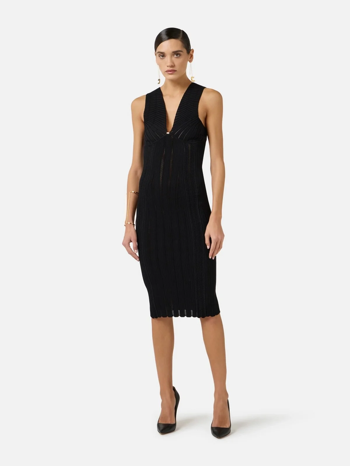 ELISABETTA FRANCHI Abito Donna  AM36B62E2 110 Nero - Image 5