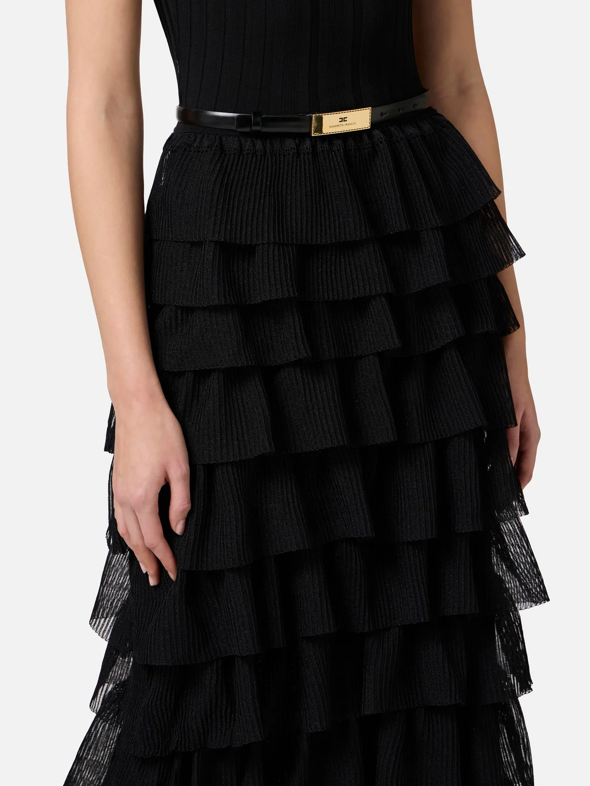 ELISABETTA FRANCHI Abito Donna  AM45S52E2-110 Nero - Image 4