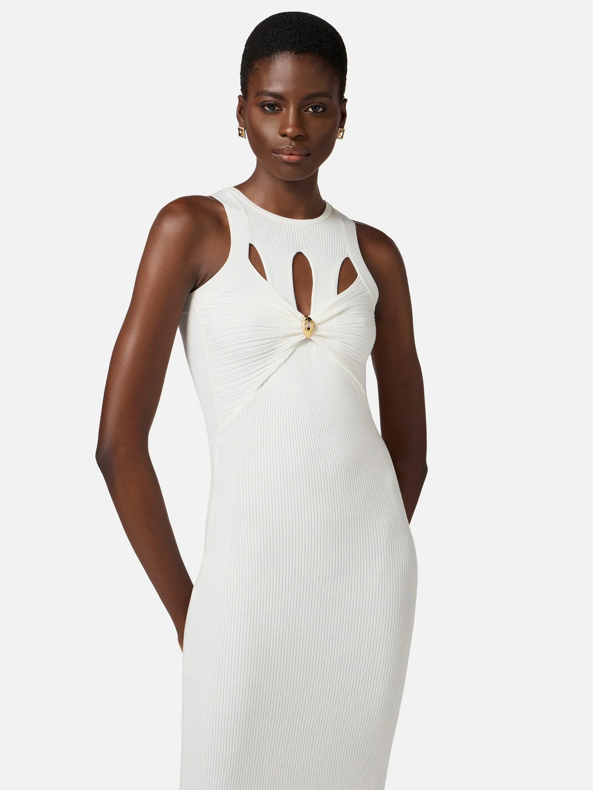 ELISABETTA FRANCHI Abito Donna  AM63B51E2-360 Avorio - Image 3