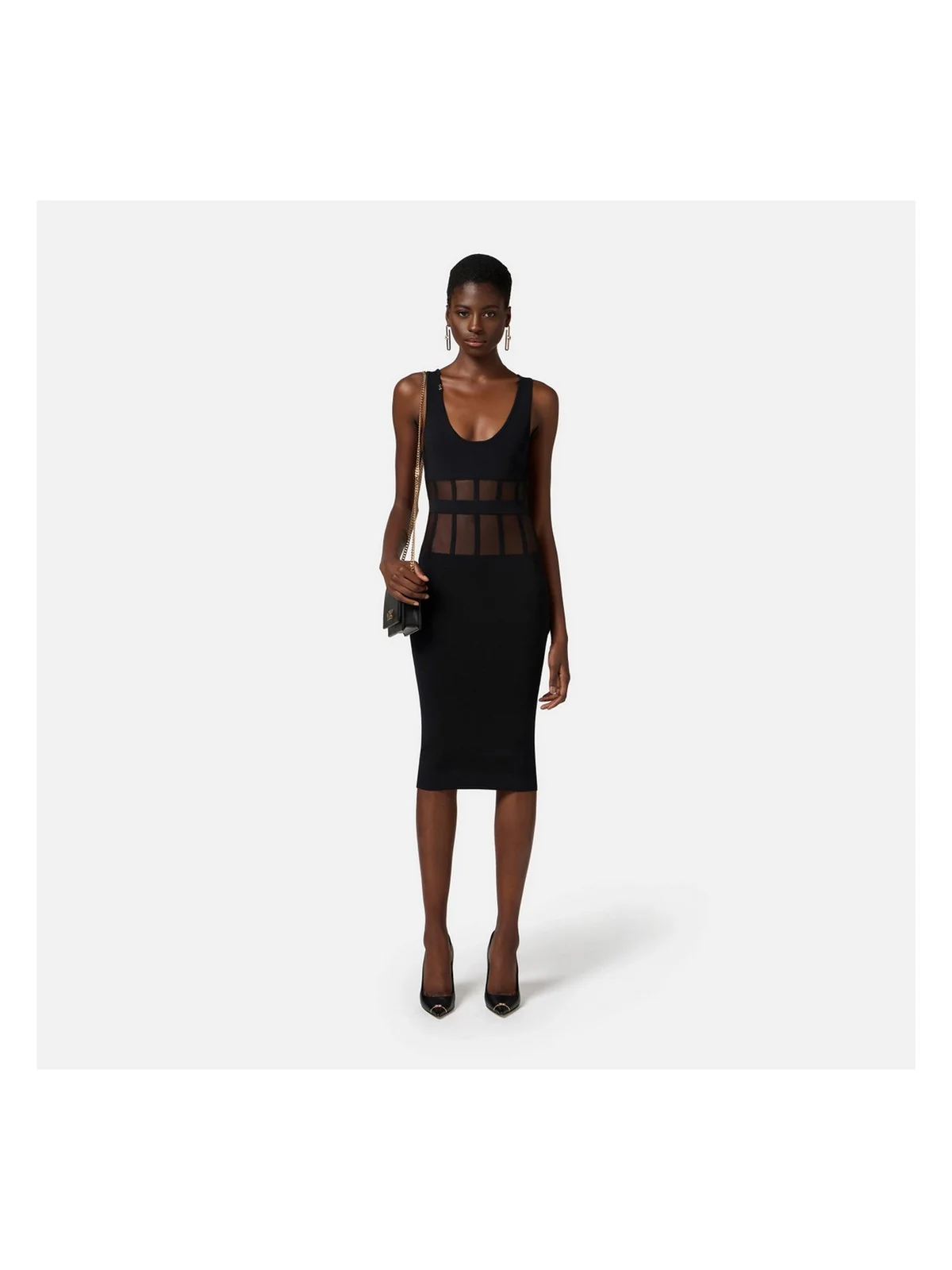 ELISABETTA FRANCHI Abito Donna  AM65S51E2-110 Nero - Image 2