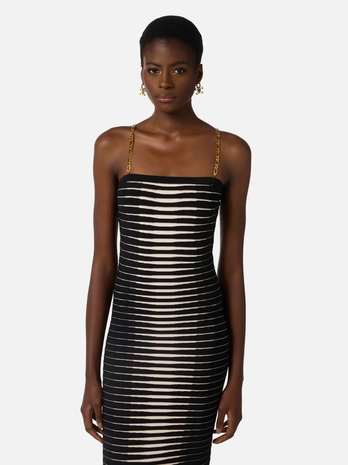 ELISABETTA FRANCHI Abito Donna  AM99S61E2 685 NERO/BURRO - Image 3