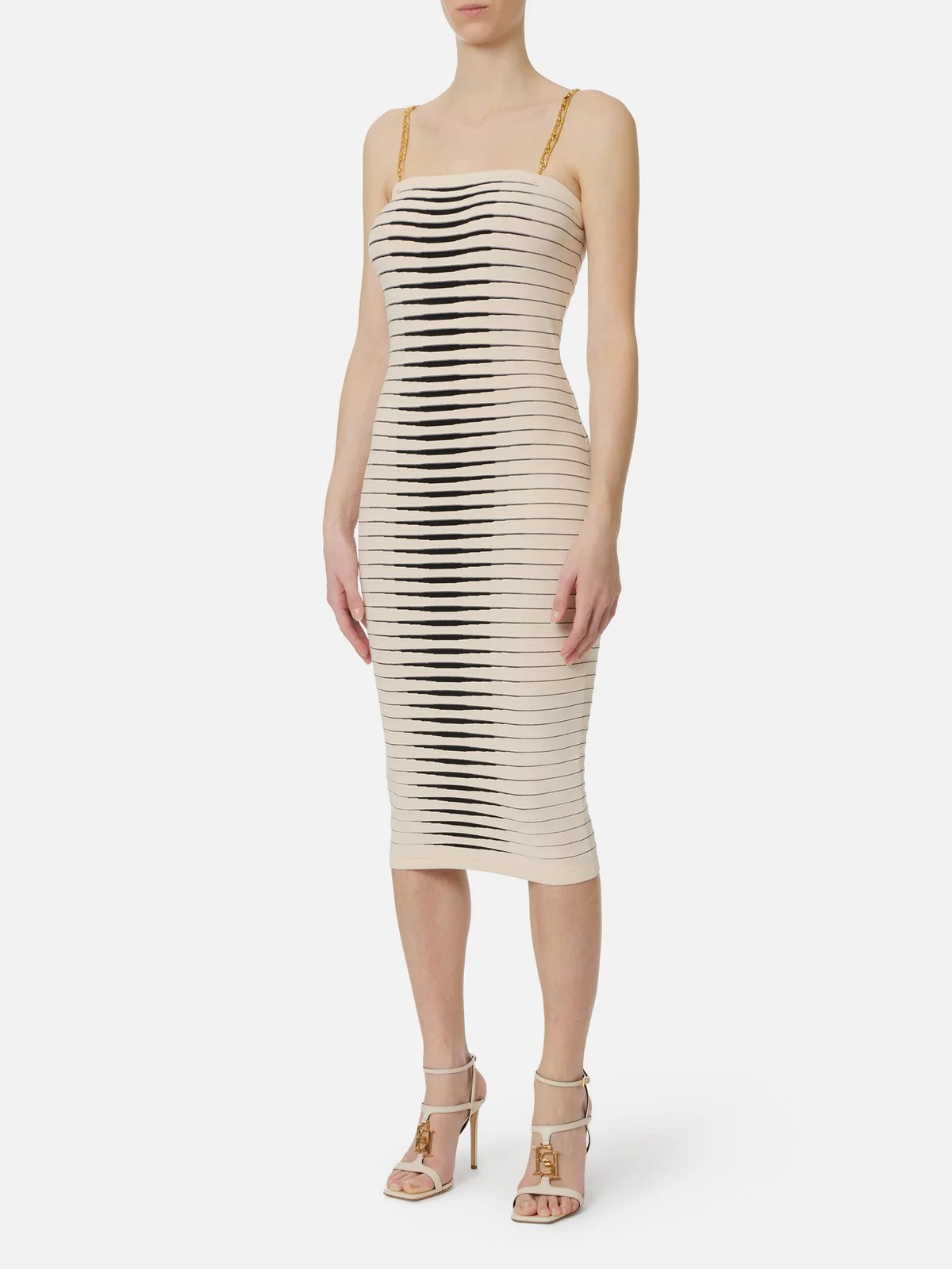 ELISABETTA FRANCHI Abito Donna  AM99S61E2 E84 BURRO/NERO - Image 2