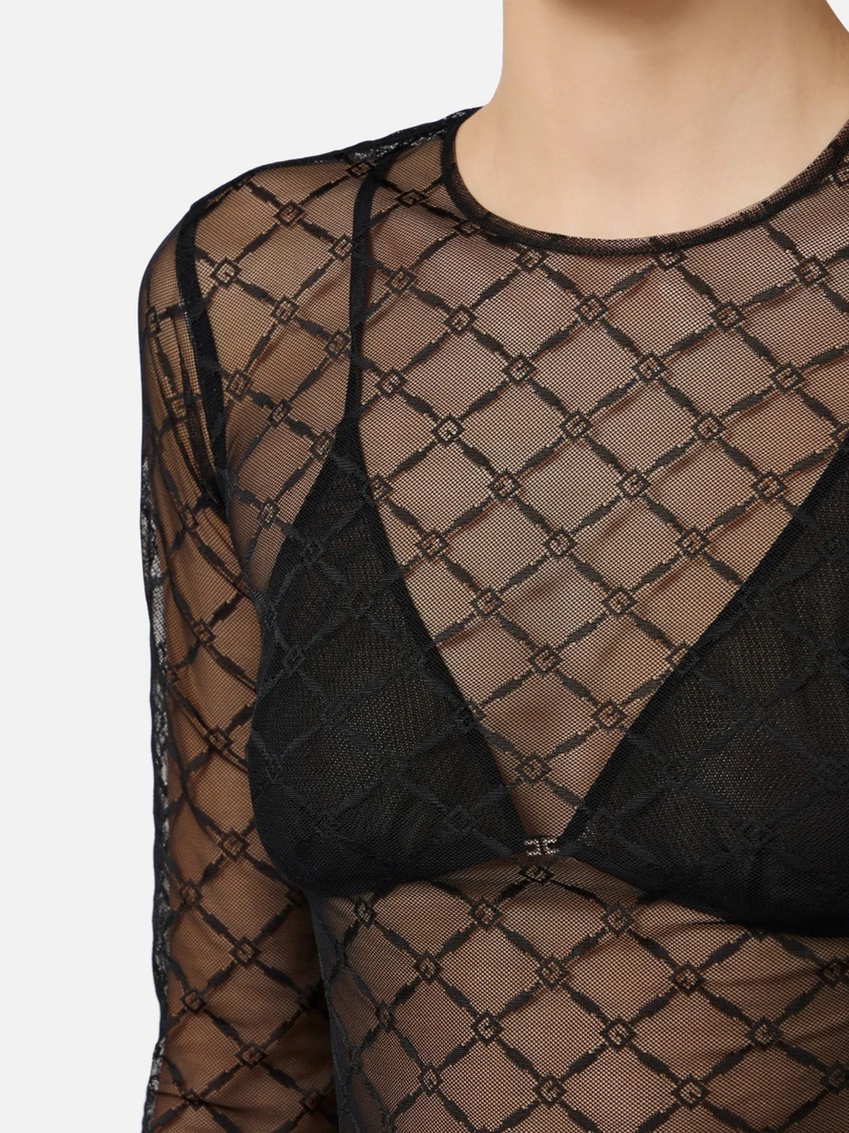 ELISABETTA FRANCHI Body Donna  BO02151E2-110 Nero - Image 3