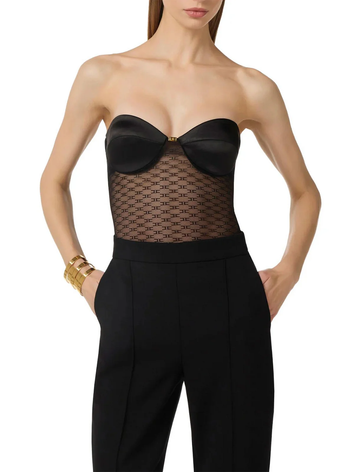 ELISABETTA FRANCHI Body Donna  BO02662E2 110 Nero - Image 2
