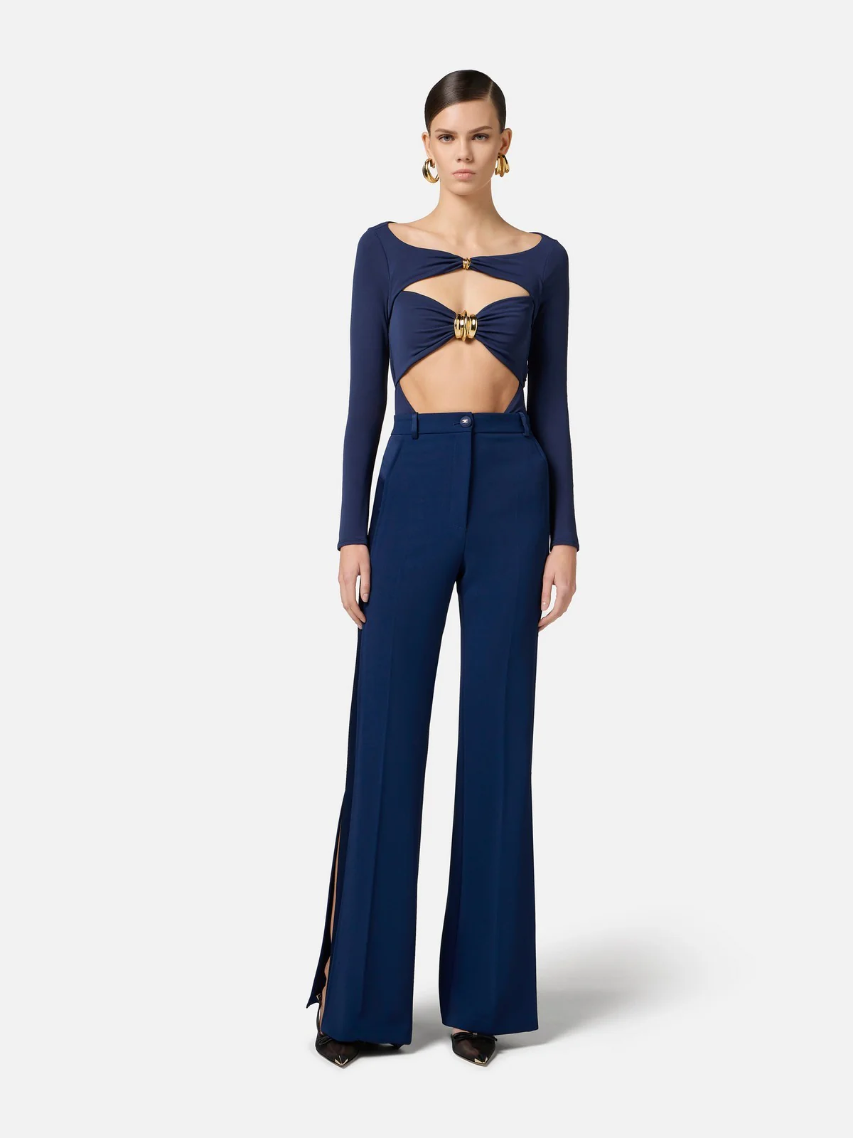 ELISABETTA FRANCHI Body Donna  BO02752E2-DC8 Blu - Image 2