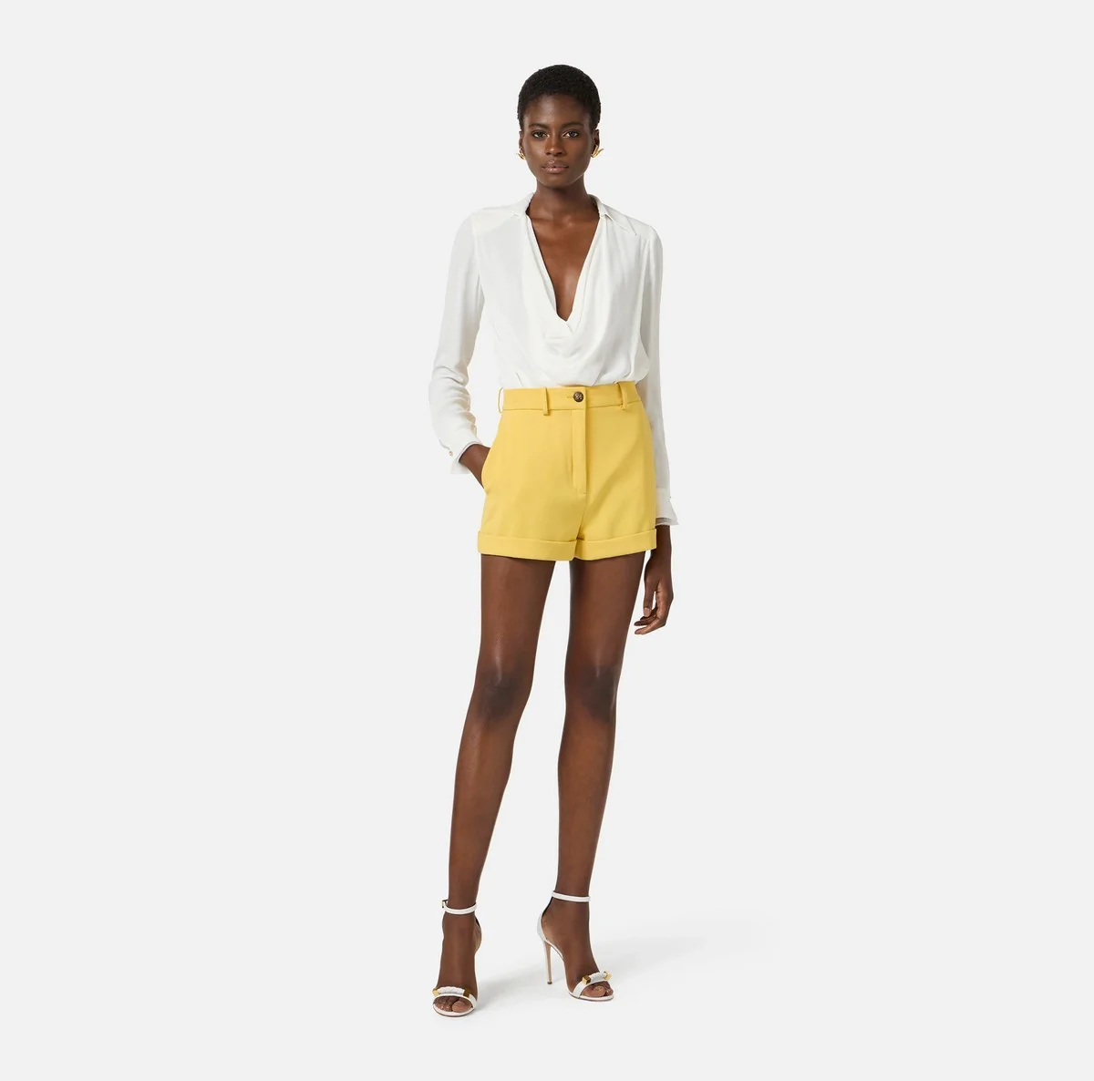 ELISABETTA FRANCHI Body Donna  CB00261E2 360 Avorio - Image 5