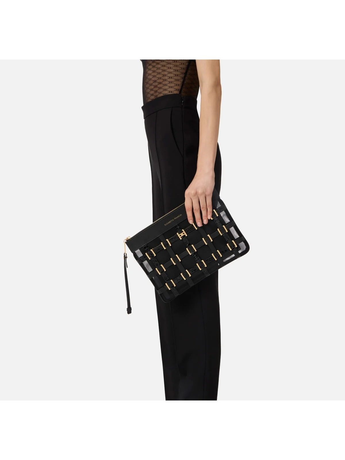 ELISABETTA FRANCHI Borsa Donna  BS03A62E2 110 Nero - Image 5