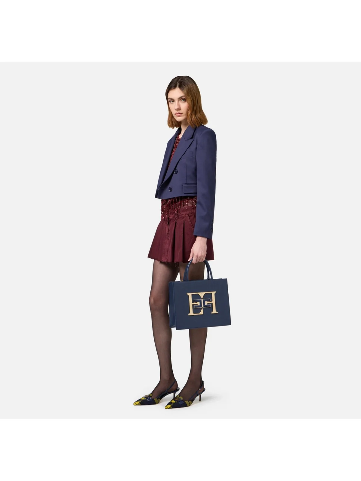 ELISABETTA FRANCHI Borsa Donna  BS05A46E2 B75 Blu - Image 2